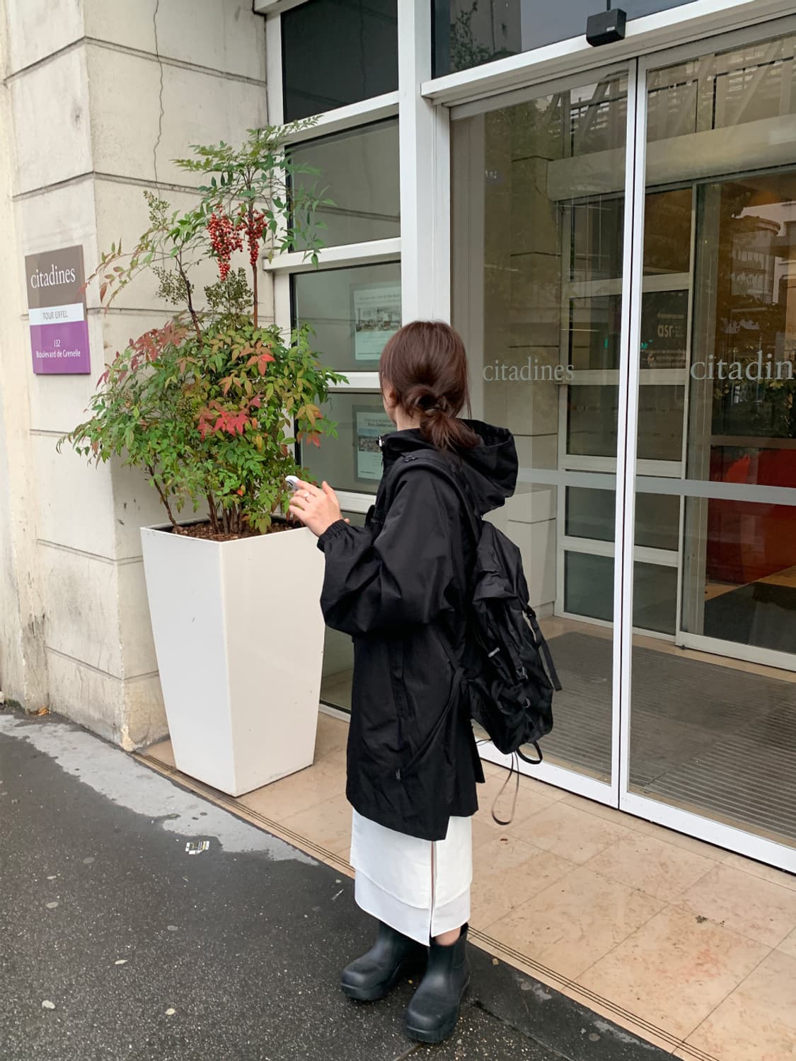 리어스 런던 후디드 코트 블랙 바람막이 야상 상품이미지2