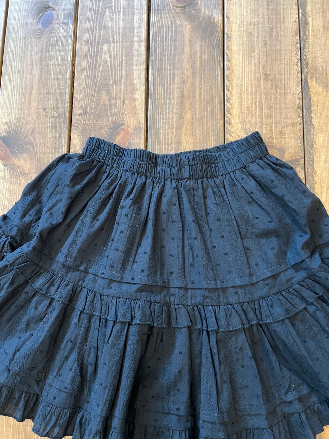 블랙 도트 프릴 스커트 상품이미지5