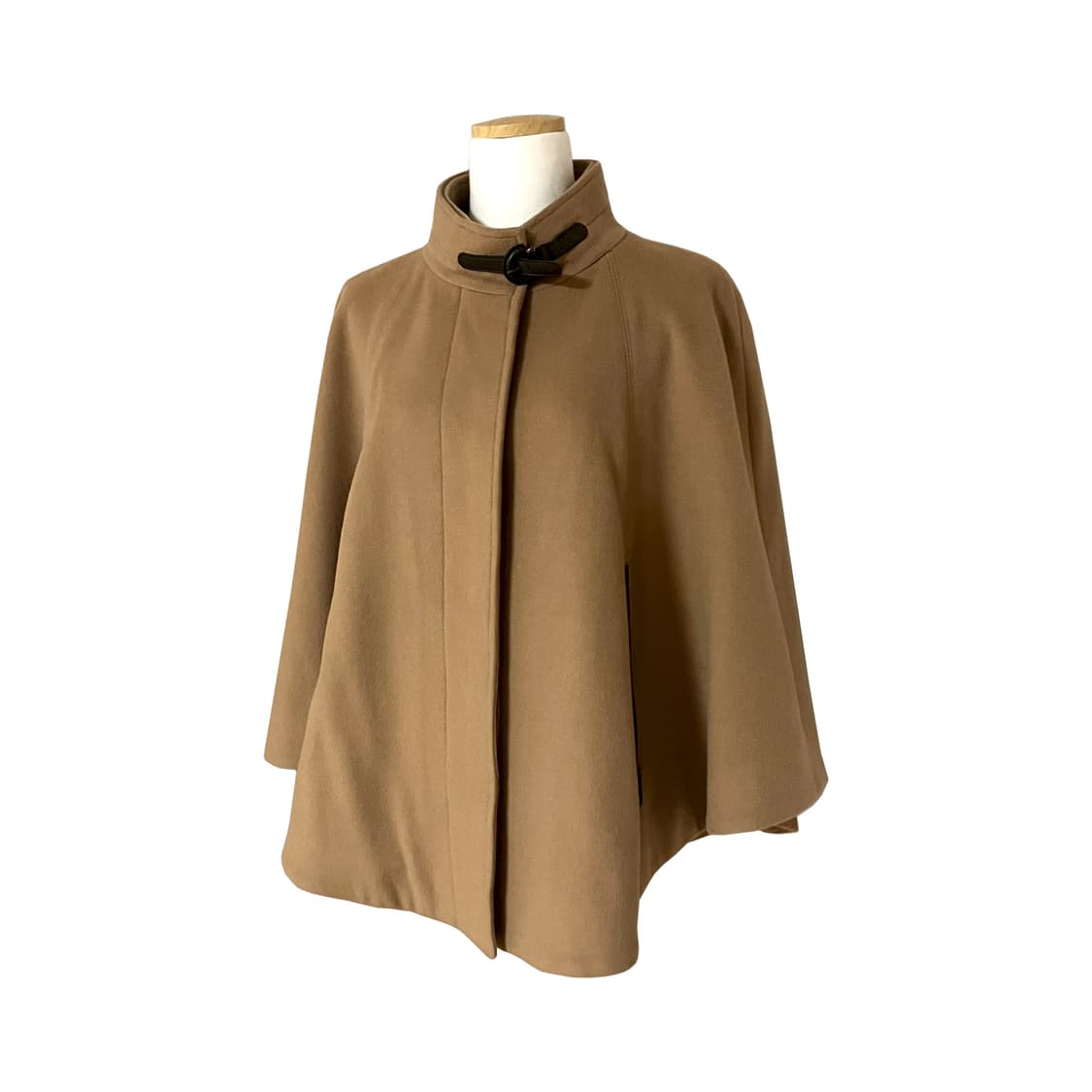 카멜 브라운 케이프 하프코트 상품이미지2