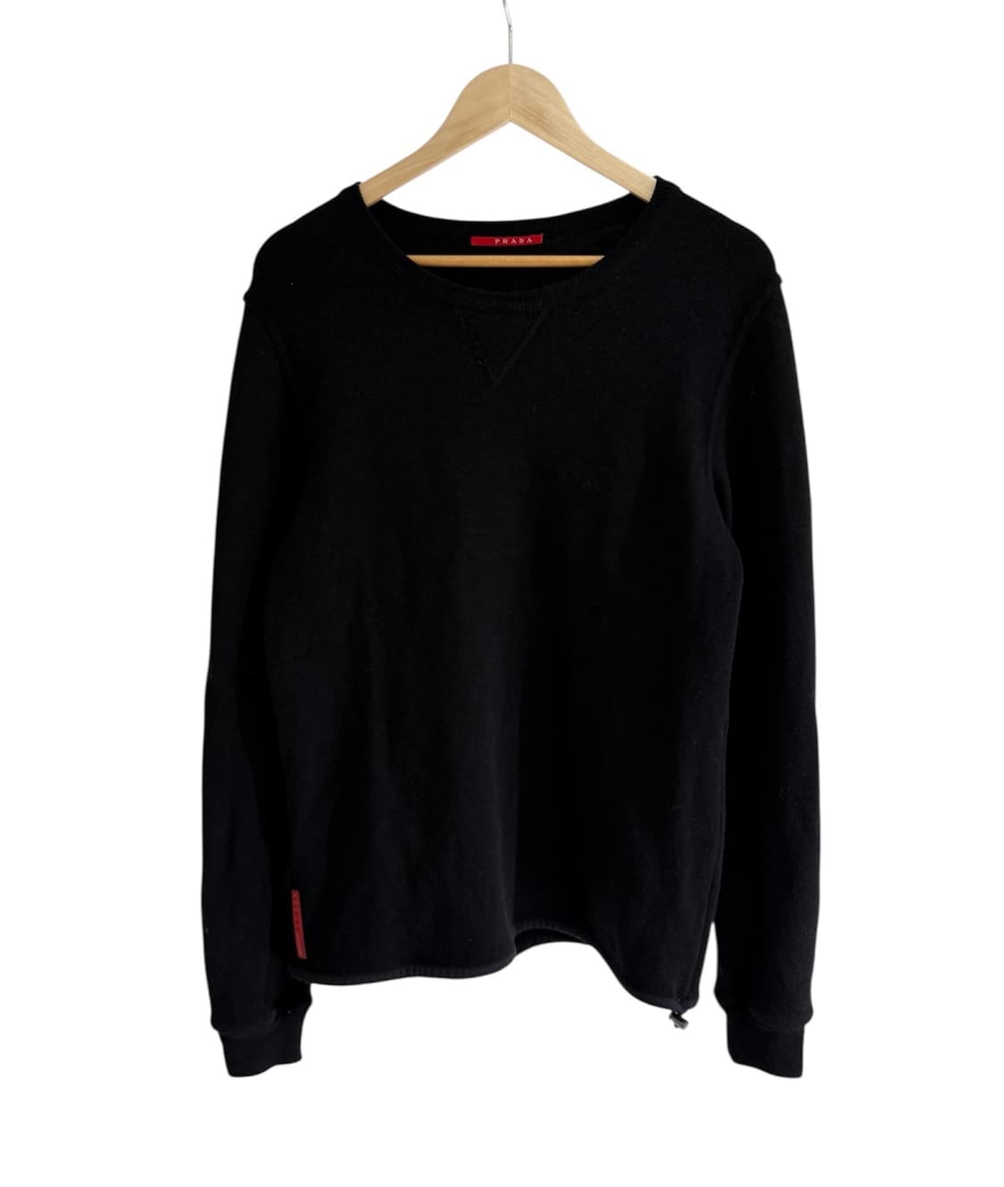 프라다 레드탭 레터링 로고 니트 상품이미지1