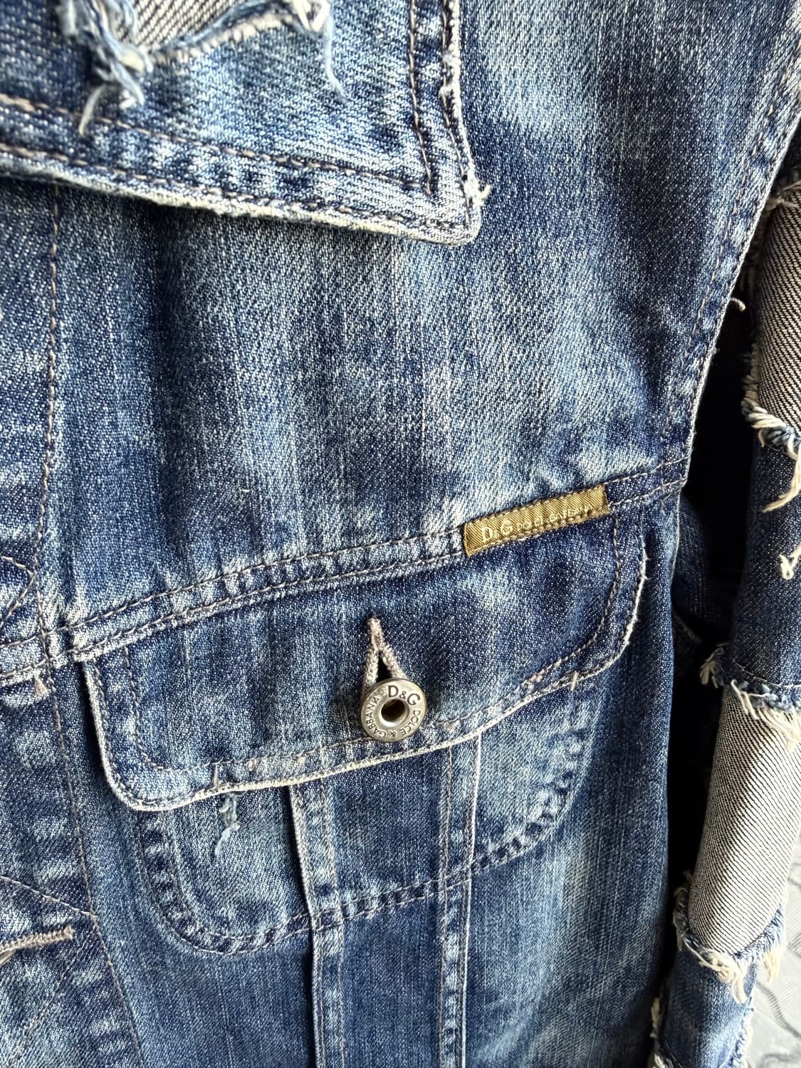 S/ 돌체앤가바나 04AW 디스누빔 데미지 데님 자켓 상품이미지5