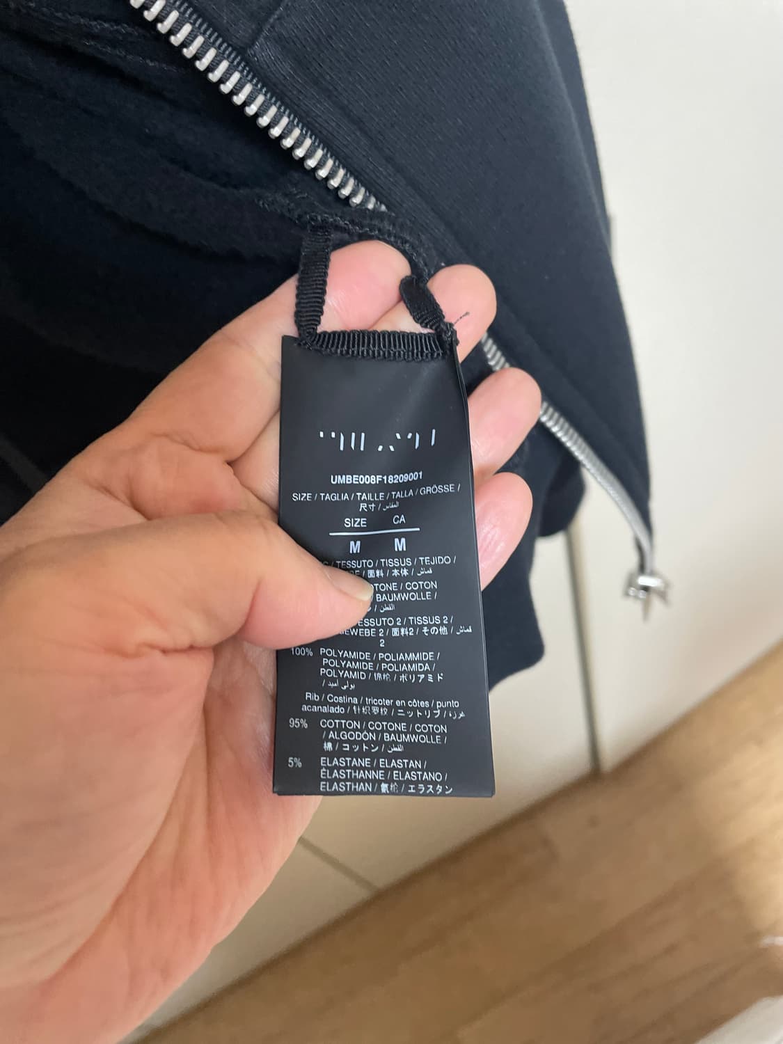 Unravel Project의 블랙 코튼 후드 자켓 M 상품이미지8