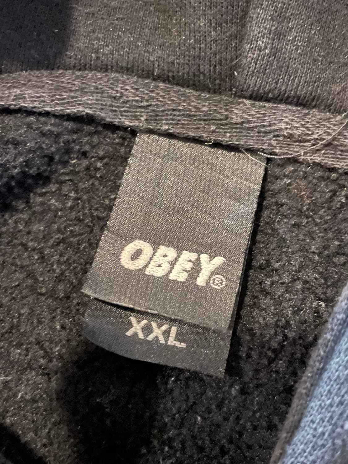 오베이 박스 로고 후드티 블랙 2XL 상품이미지3