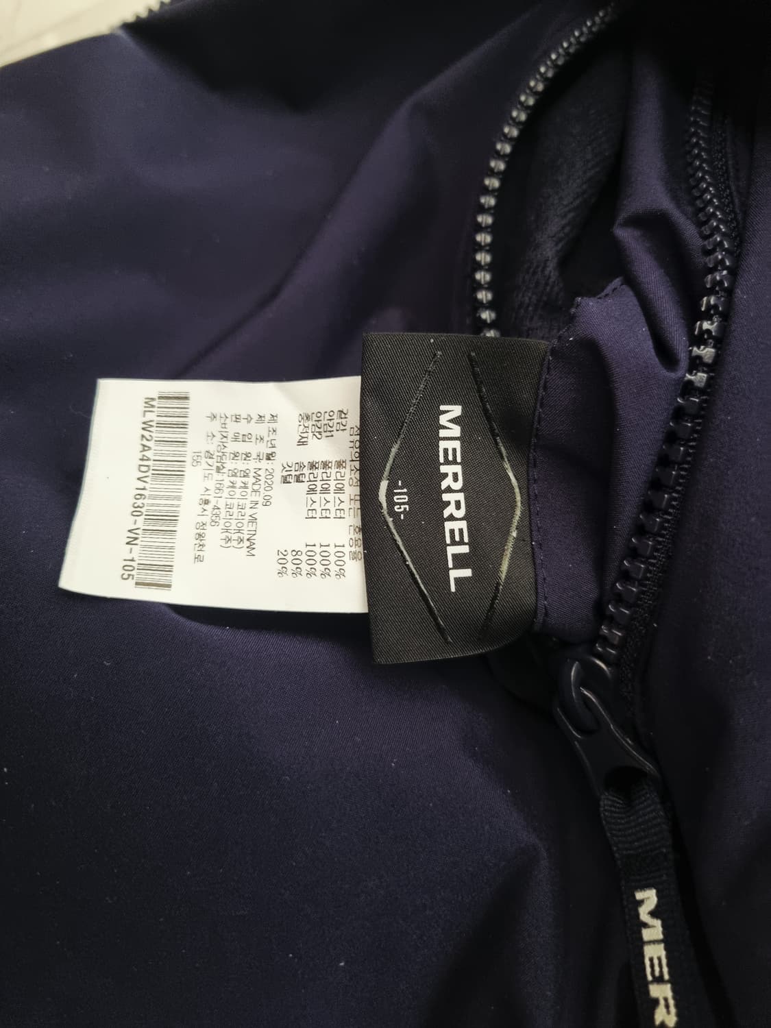 머렐 정품 양면 민소매 오리털패딩 105사이즈 상품이미지6