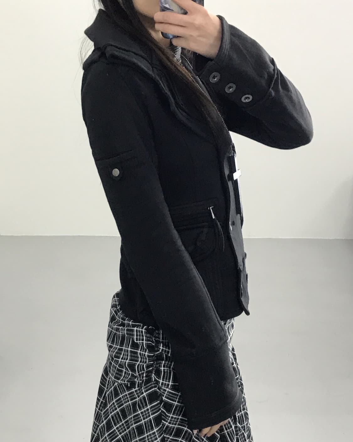 Feather Ayue Double Flap Short Coat 상품이미지4