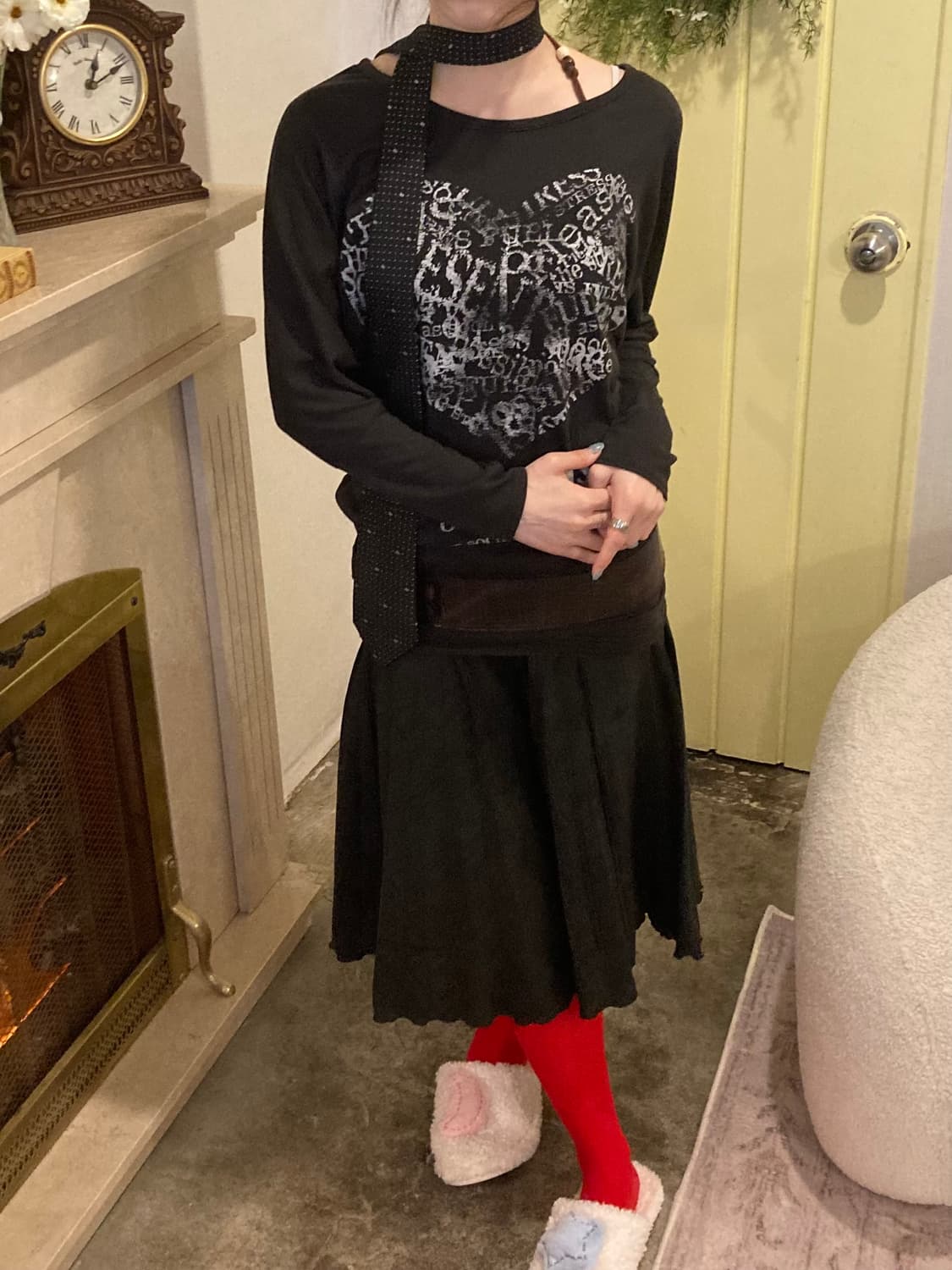 갸루 펑크 빈티지 코디세트 3pcs 상품이미지5