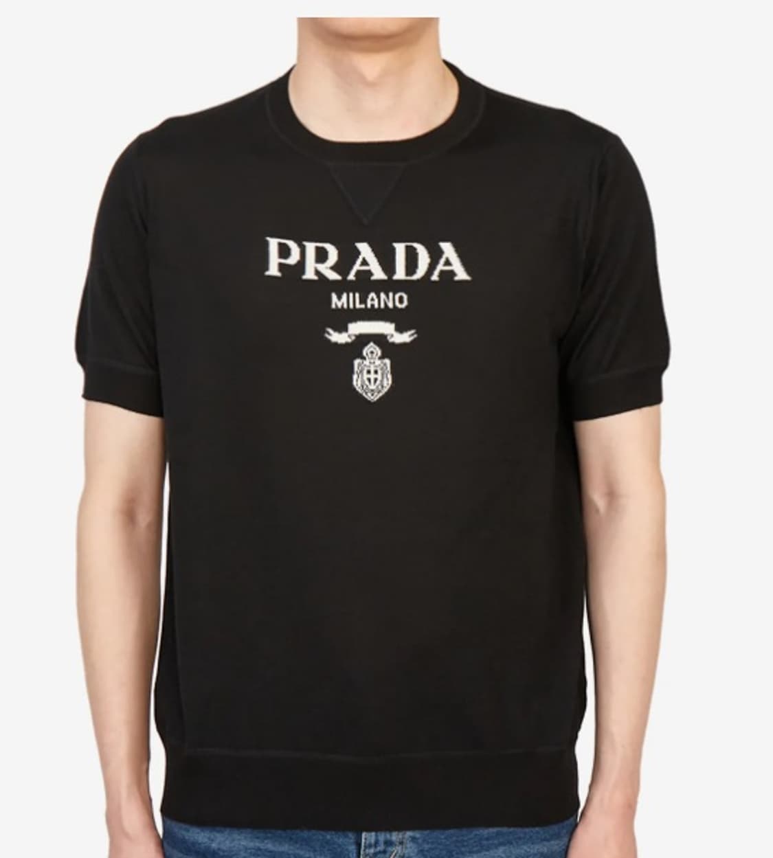 (S/48) / 프라다 로고 크루넥 반팔 니트 상품이미지8