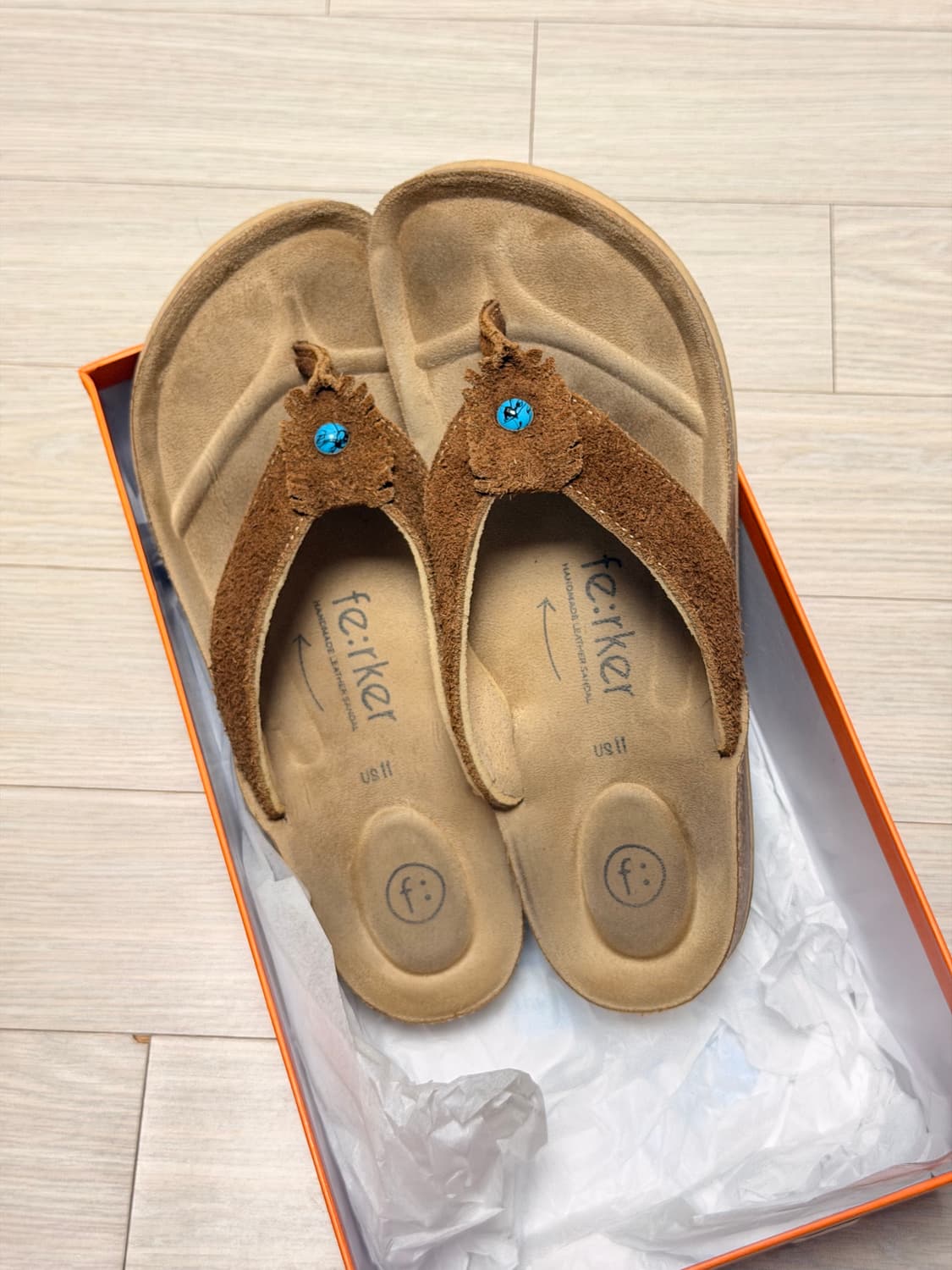 290] 페르커 플리플랍 샌들 브라운 상품이미지3