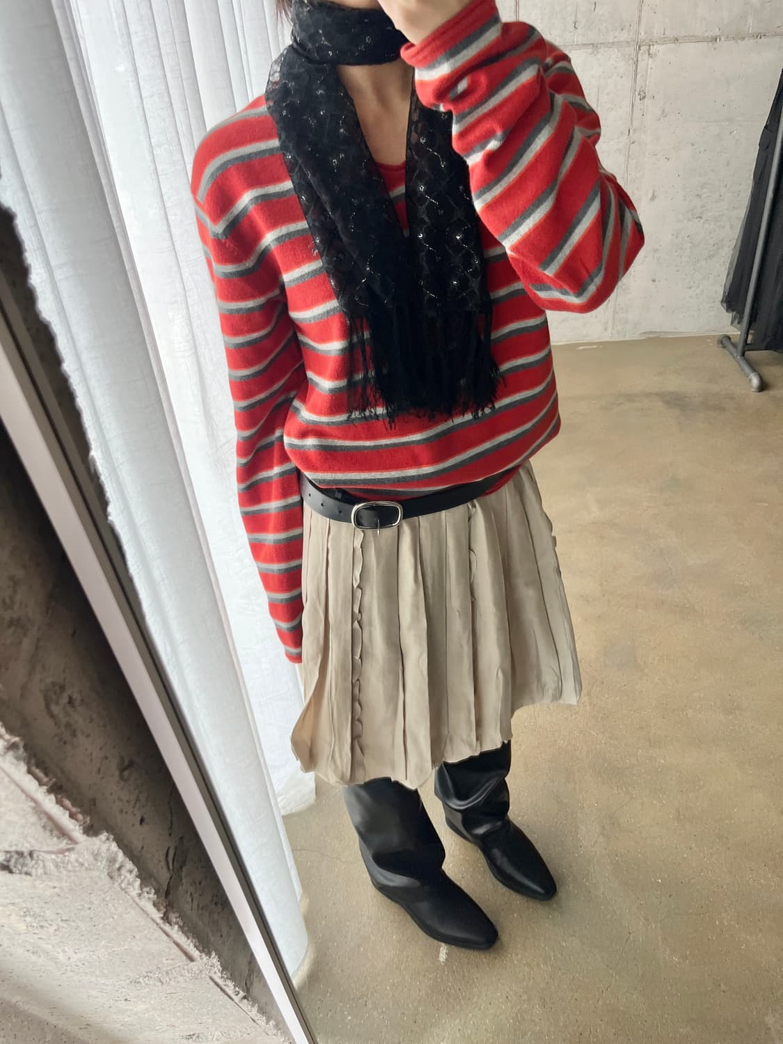 Burberry 버버리 로고 스트라이프 스웨터 레드 3 상품이미지7