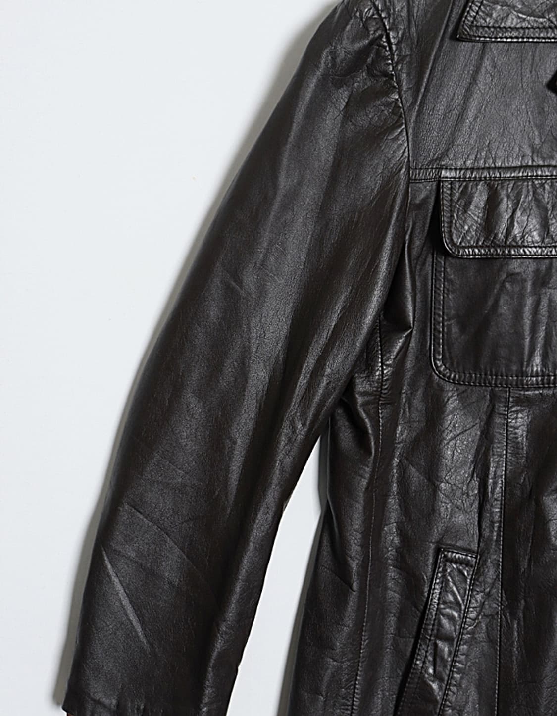 Leather De Paris Half Coat 상품이미지4