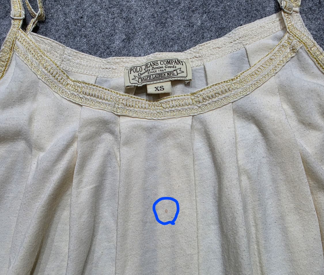 폴로 진스 빈티지 캐미솔 나시티 슬리브리스 나시탑 XS 상품이미지4