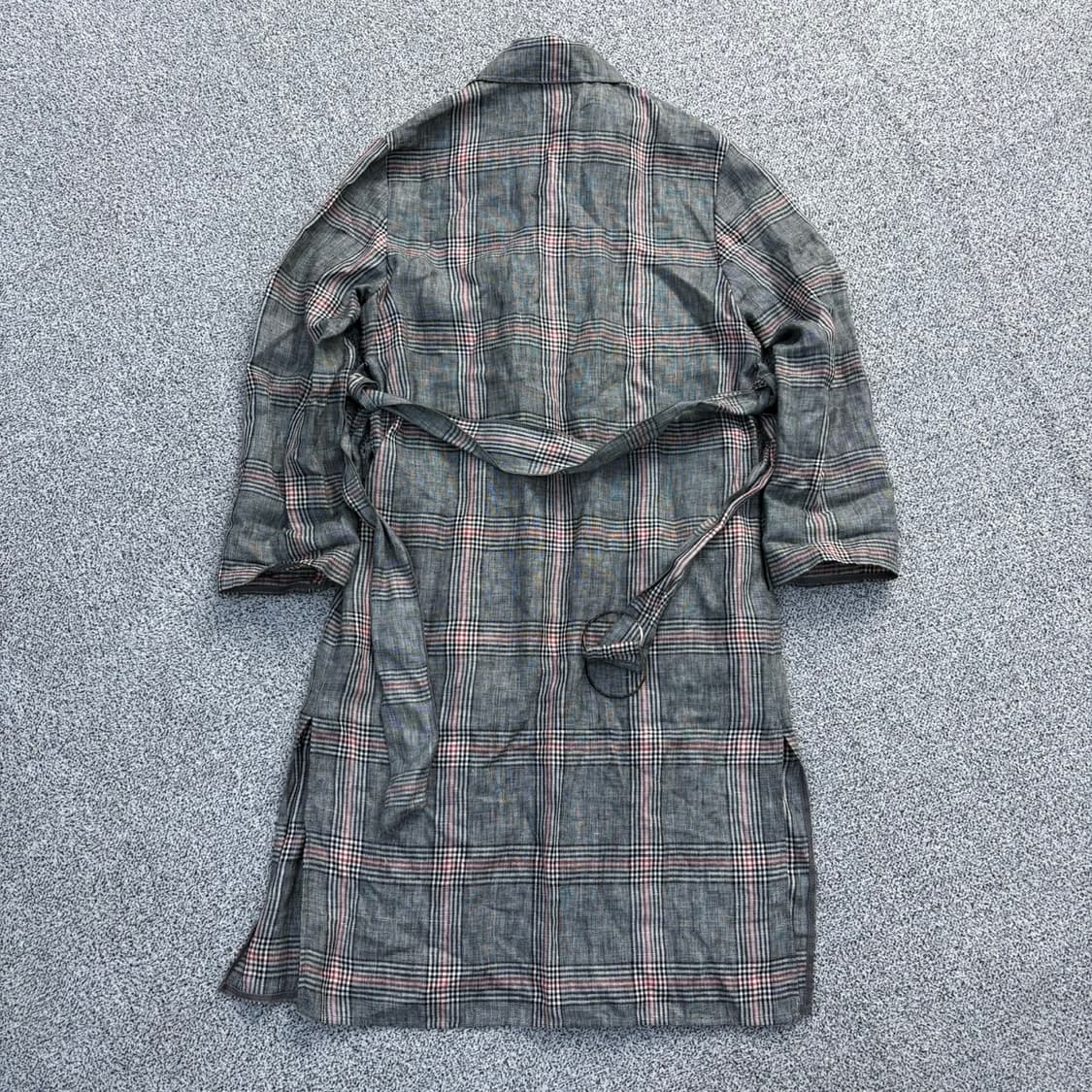 42 시슬리 여성 체크 롱 자켓 가디건 0413J 상품이미지3