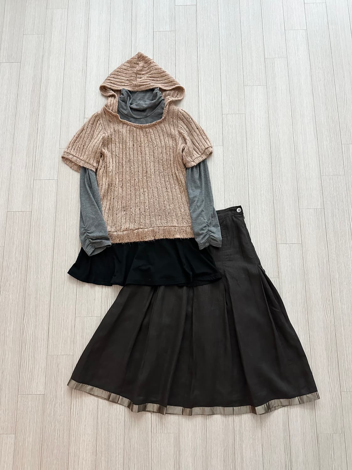 jpn 하구미 스즈코 모리걸 갸루 히피 레이어드 코디세트 상품이미지1