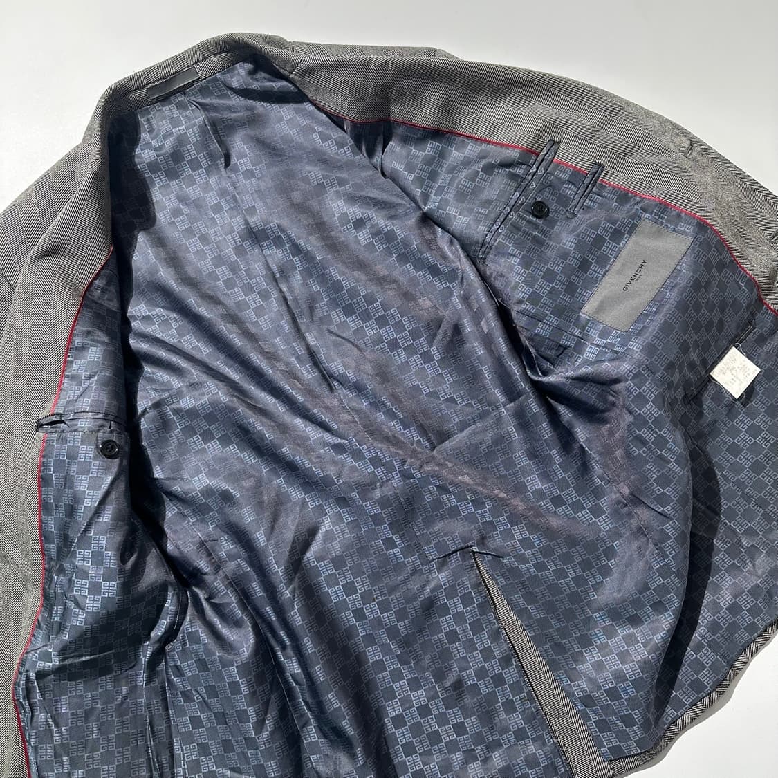 지방시 울 캐시미어 헤링본 싱글 2B 블레이저 자켓 상품이미지7