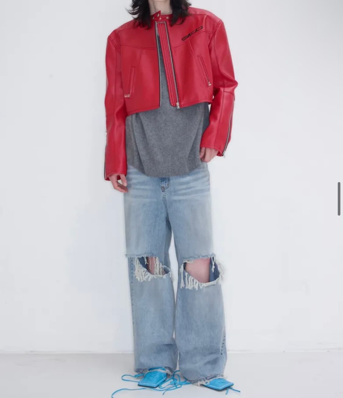 새상품) SEO DESTROYED DENIM PANTS 상품이미지4