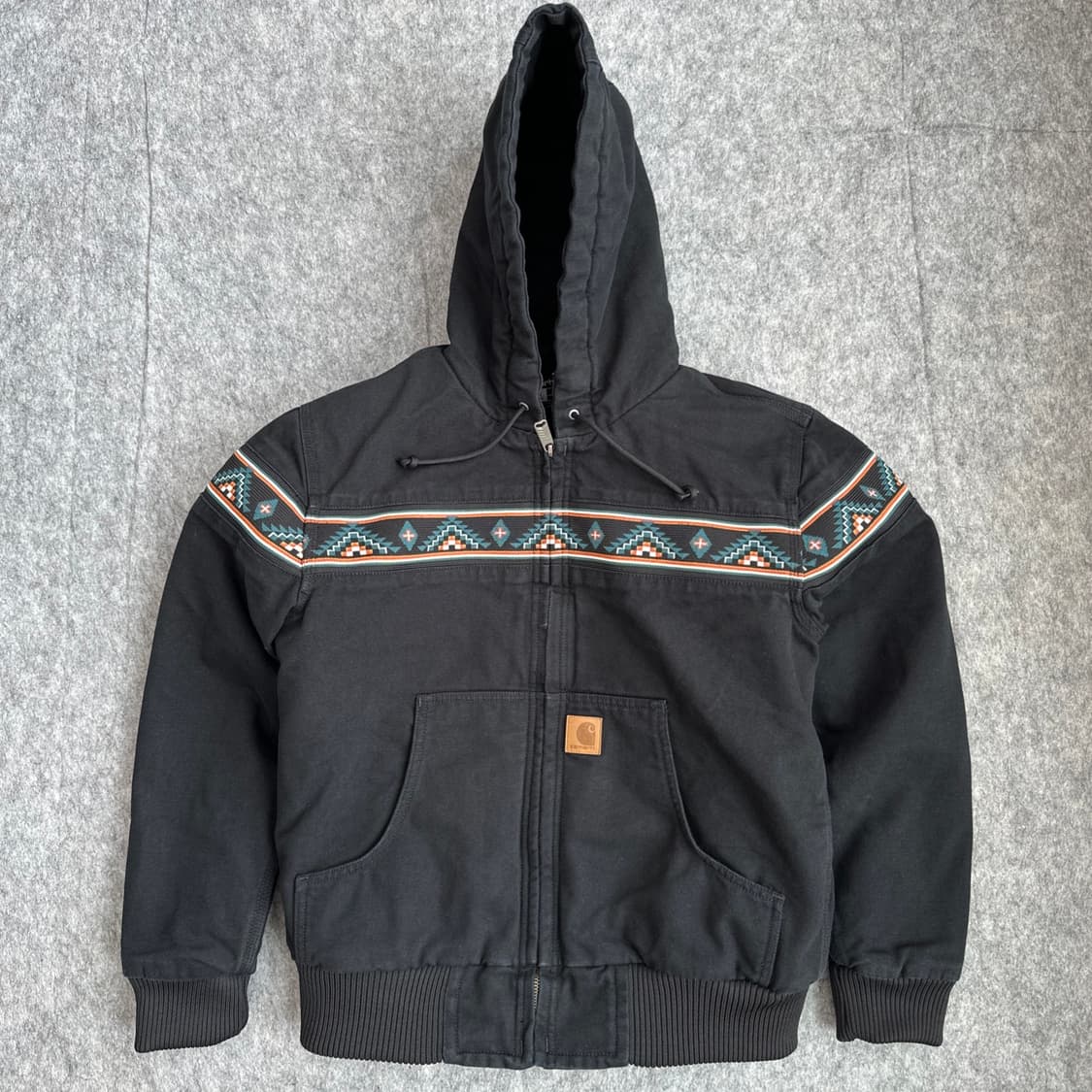 S 칼하트 블랙 몬타나 루즈핏 아즈텍 덕 액티브 자켓  상품이미지1