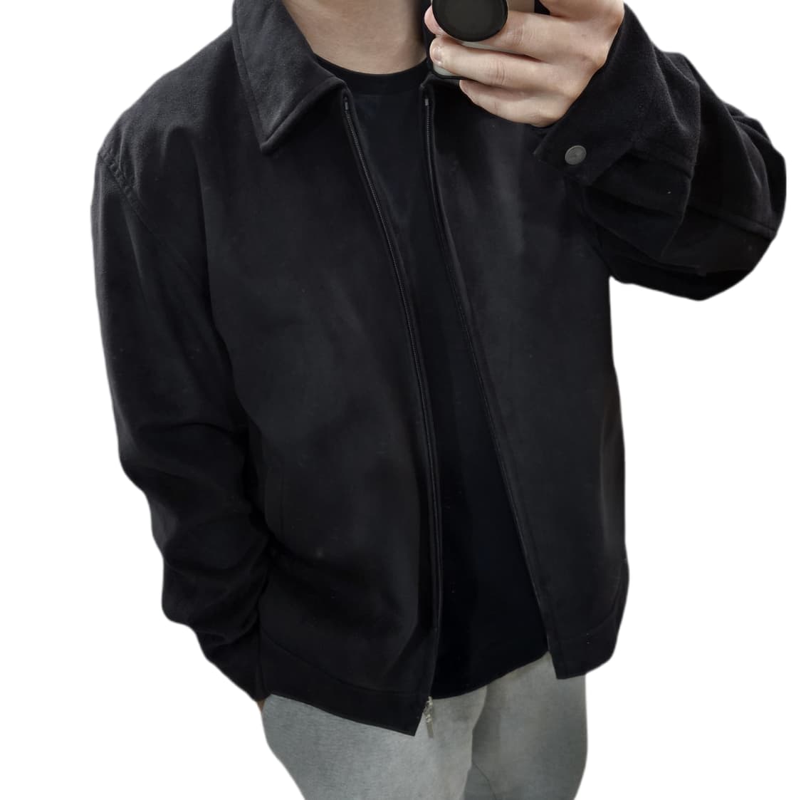 빈티지 리얼 스웨이드 블루종 자켓 100 상품이미지2