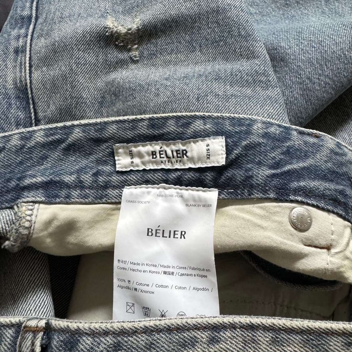 28) 벨리에 트루와이드 데님 빈티지 인디고 상품이미지6