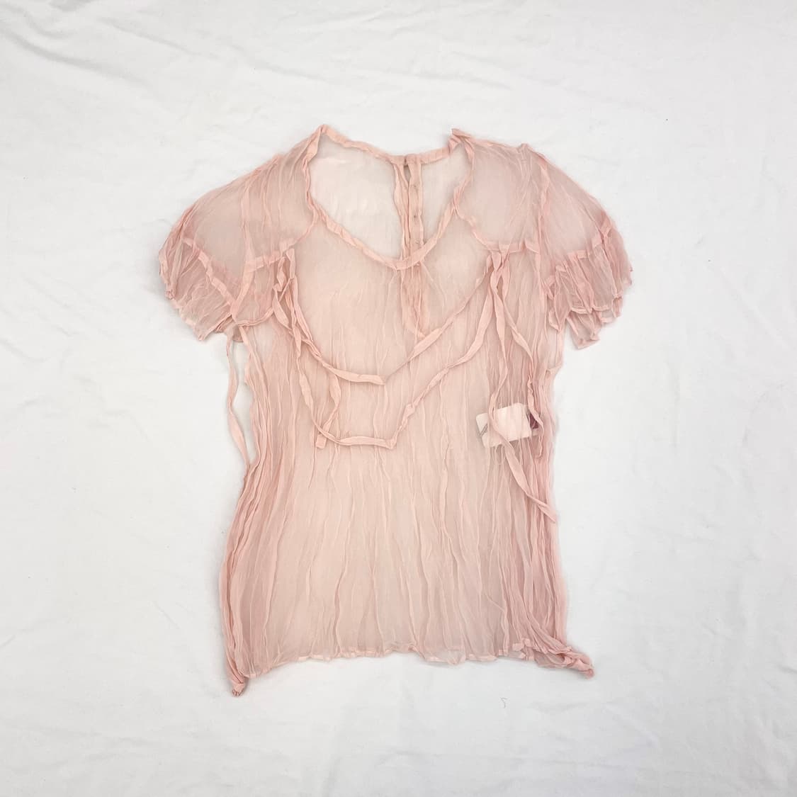 pink see-through blouse 상품이미지1