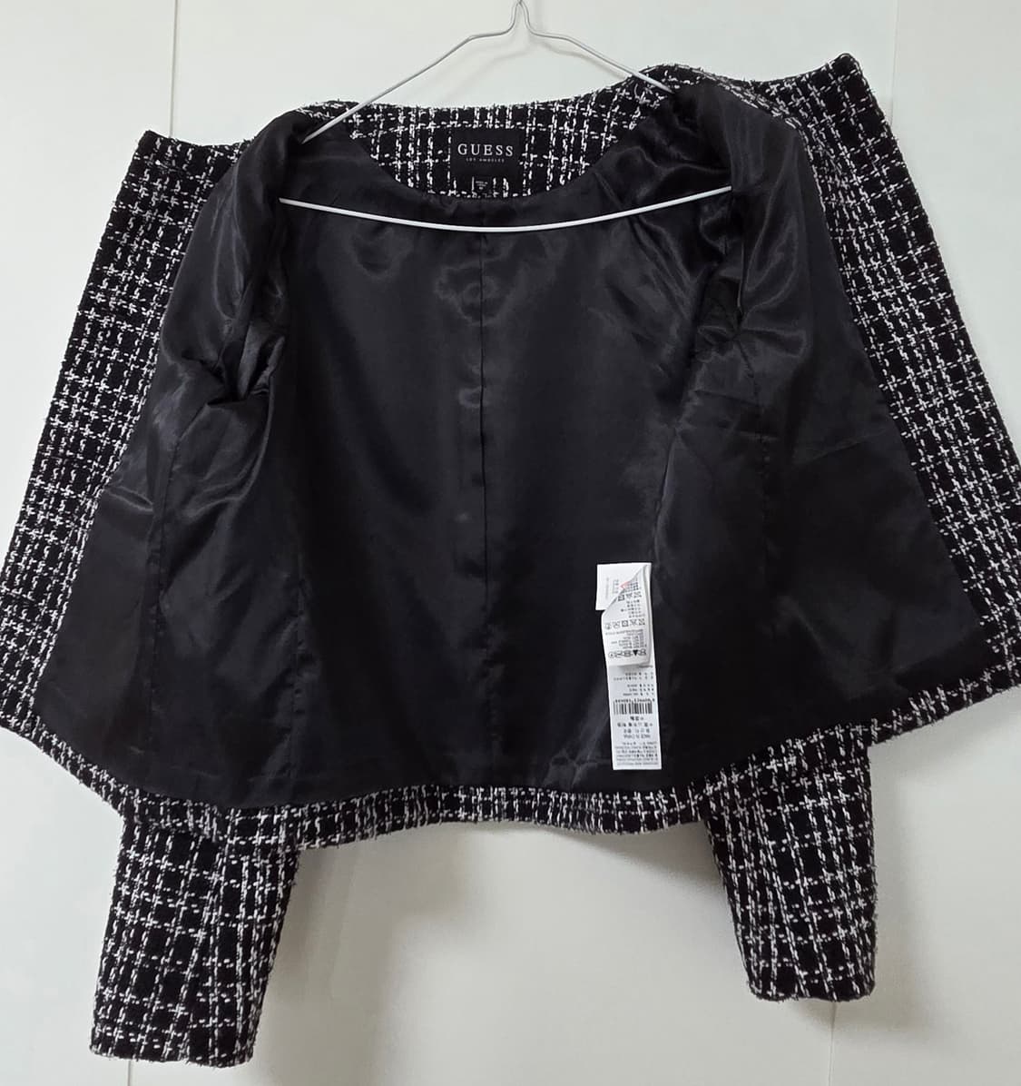 게스 블랙화이트 트위드 자켓 상품이미지3