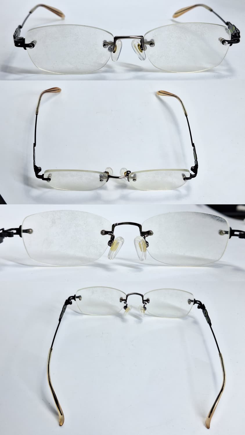 일본 빈티지 실버 무테 안경 클래식 미니멀 안경테 아이웨어 수입 깔끔한  상품이미지8