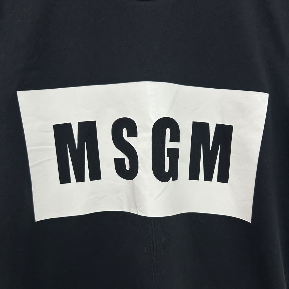 MSGM 박스로고 반팔 티셔츠 블랙 상품이미지4