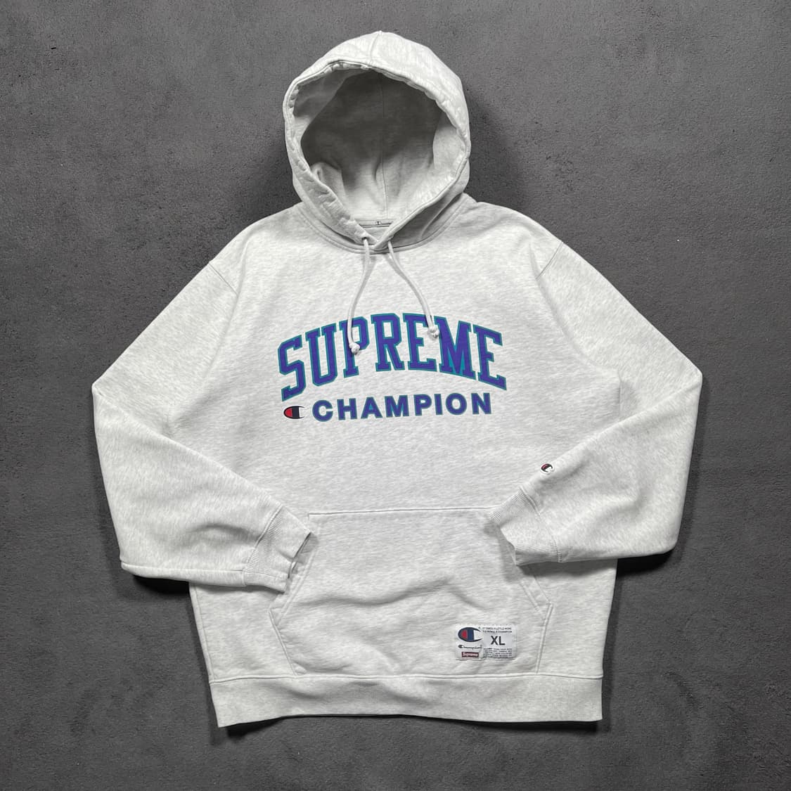 Supreme x Champion 슈프림 챔피온 17ss 빅로고 후드티 상품이미지1