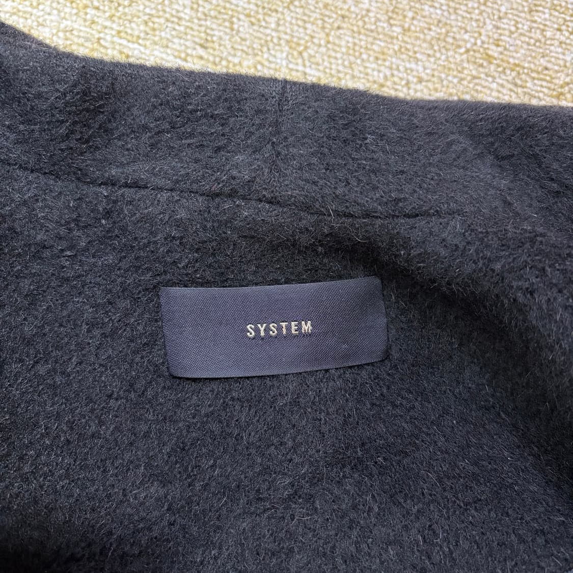 한섬)SYSTEM 시스템 블랙 더블 버튼 코트(Free) 상품이미지4