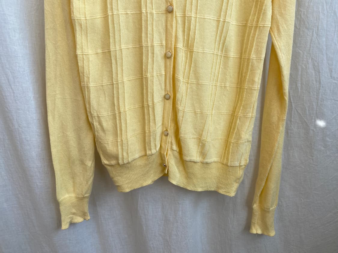 GLACIER 옐로우 면혼방 가디건(M) 상품이미지3