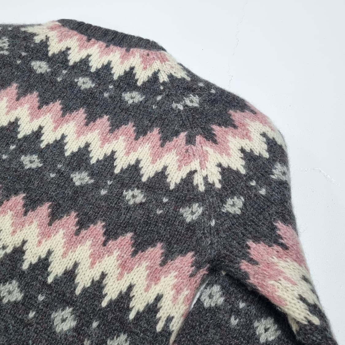 90s Wool Rich 노르딕 스웨터 - M 상품이미지8