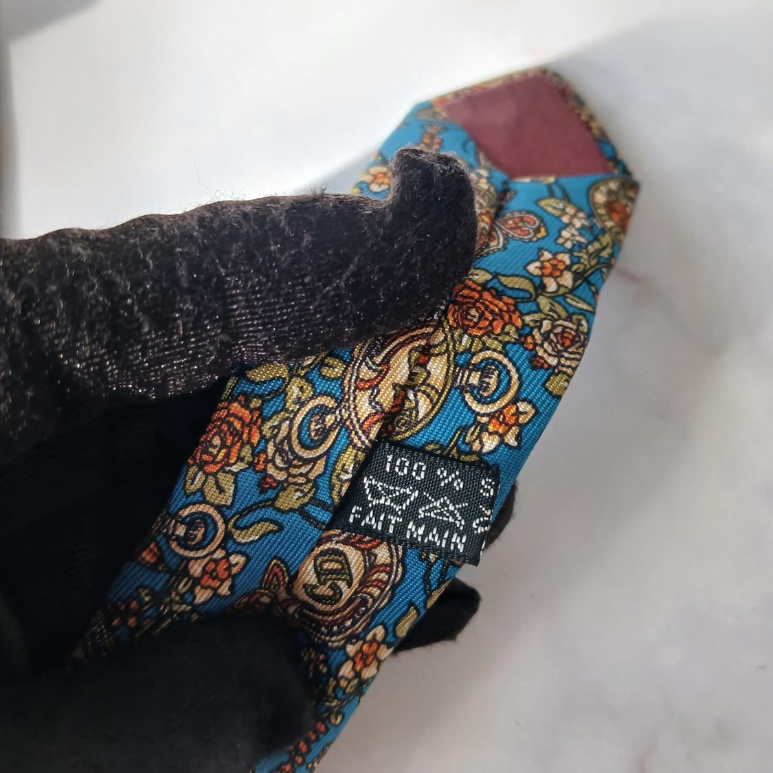 디올 실크 블루 오너먼트 패턴 넥타이 9.1cm B등급 A19418
 상품이미지9