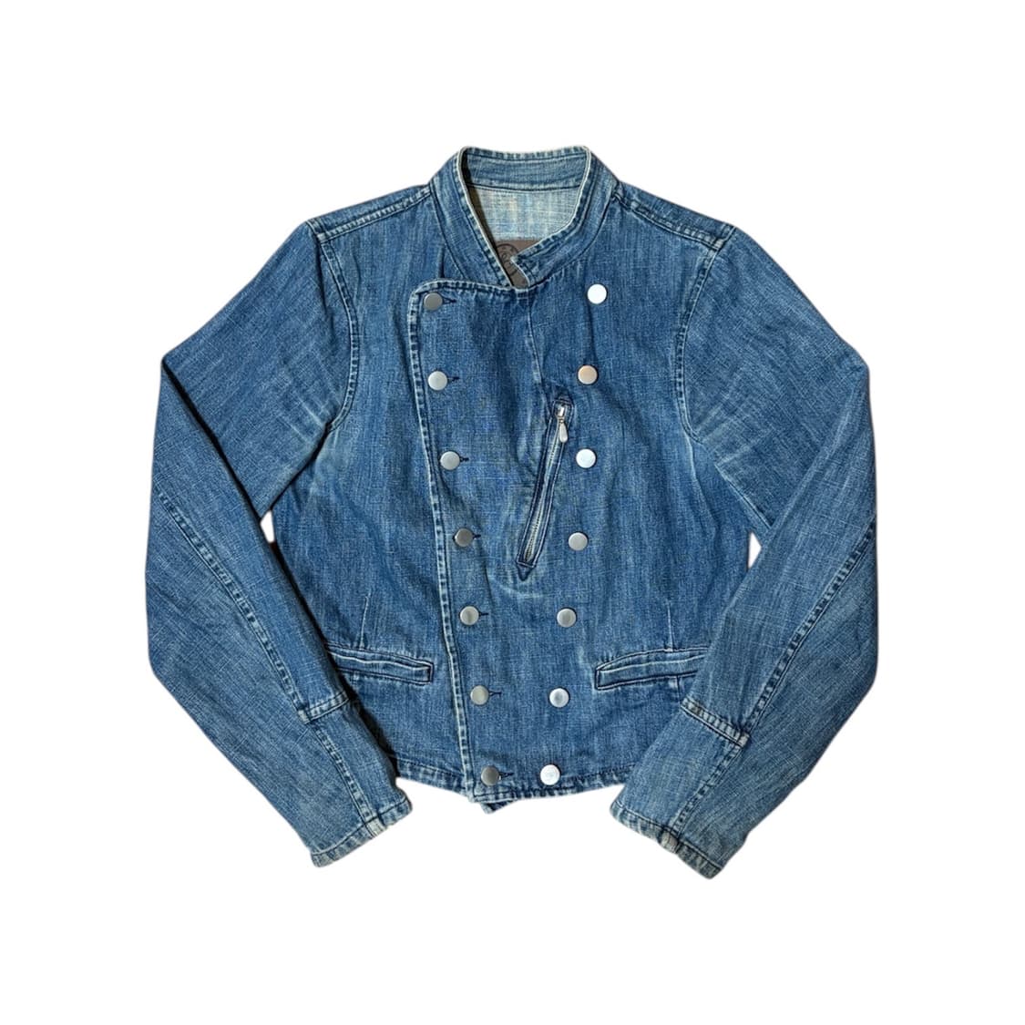 AGNES B. INDIGO NAPOLEON DENIM JACKET 상품이미지1