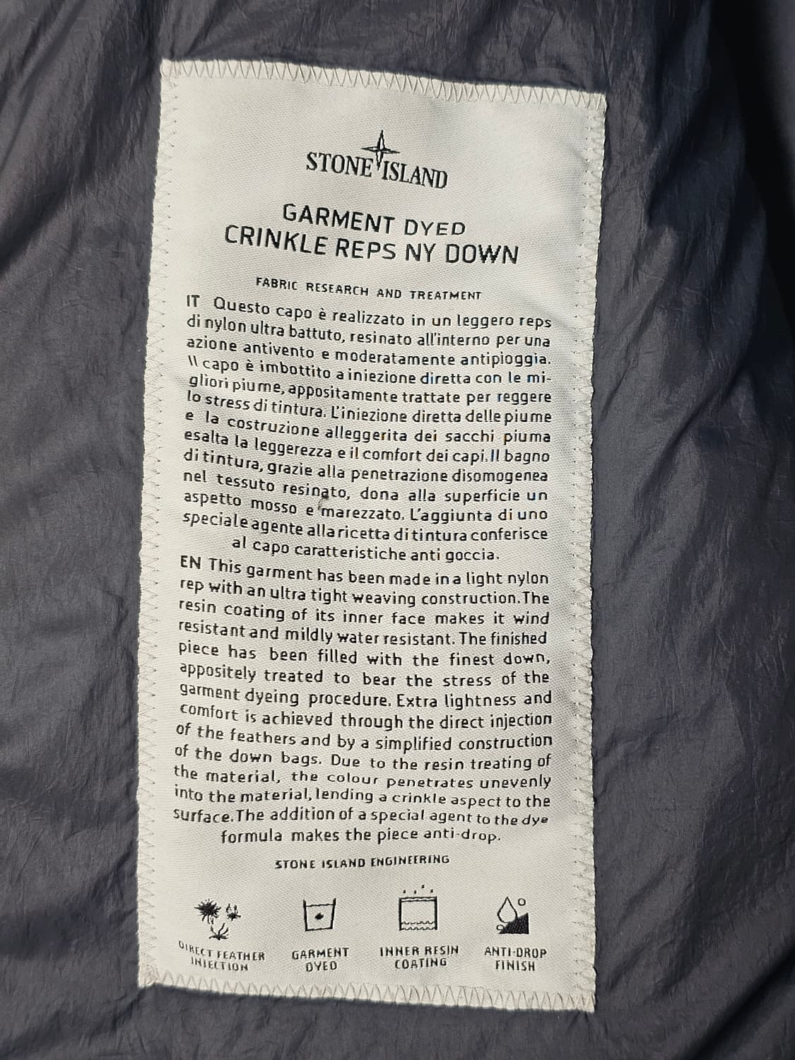 스톤아일랜드 CRINKLE REPS NY DOWN 패딩 상품이미지7