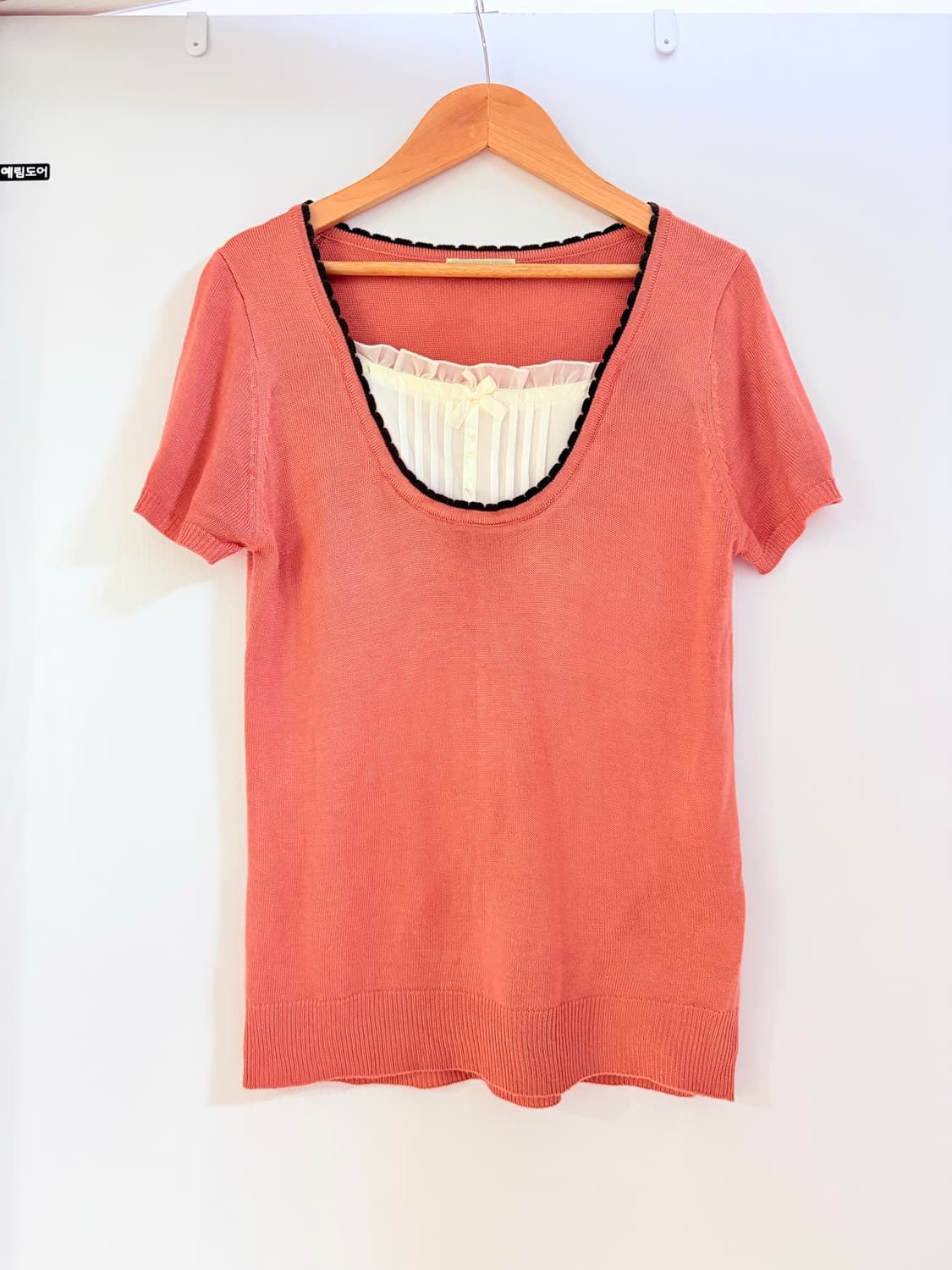 일본빈티지 코랄 로걀탑 상품이미지1