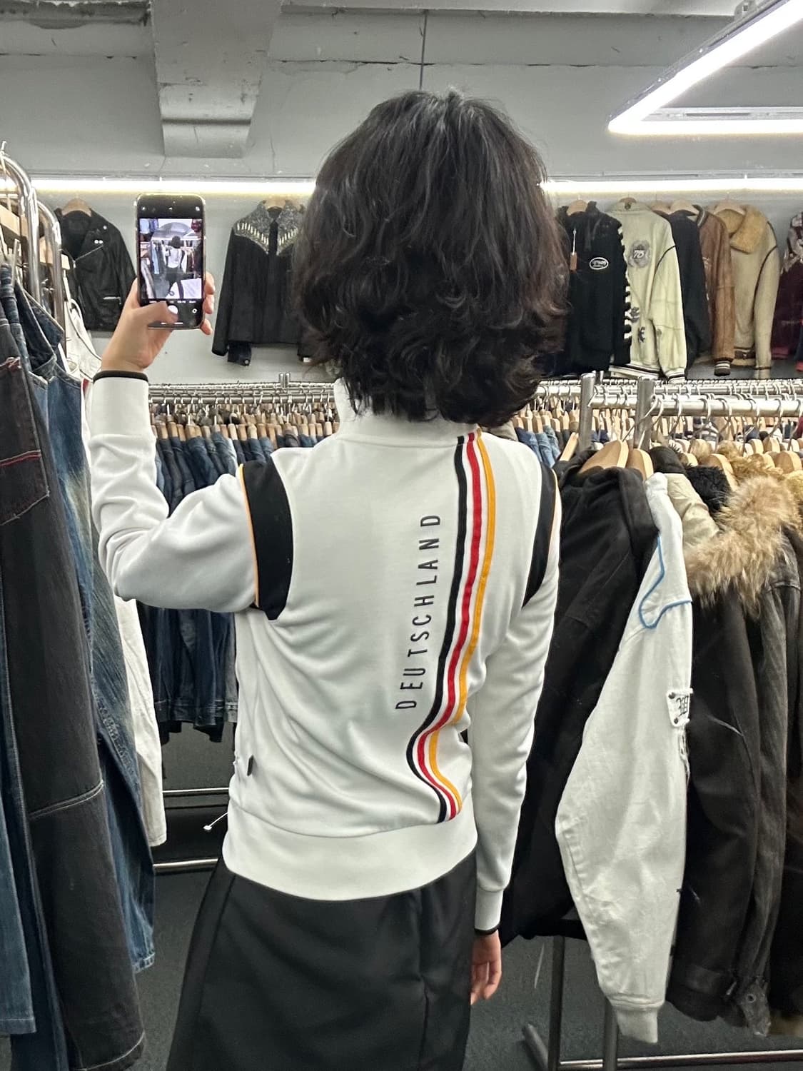 95)아디다스 빈티지 여성 독일 트랙탑 져지 화이트 상품이미지2