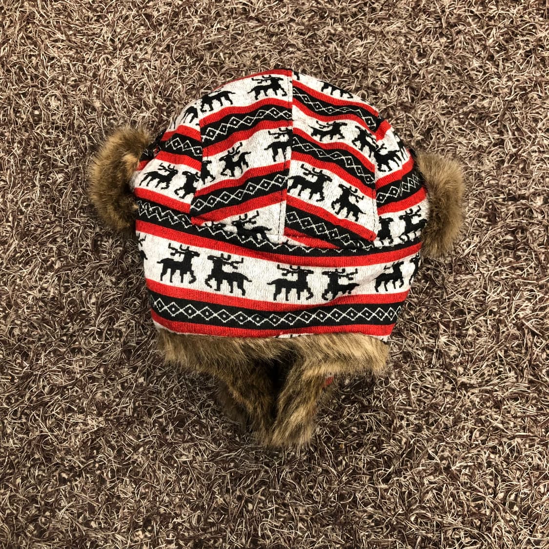 빈티지 퍼 사슴 패턴 트루퍼햇 상품이미지4