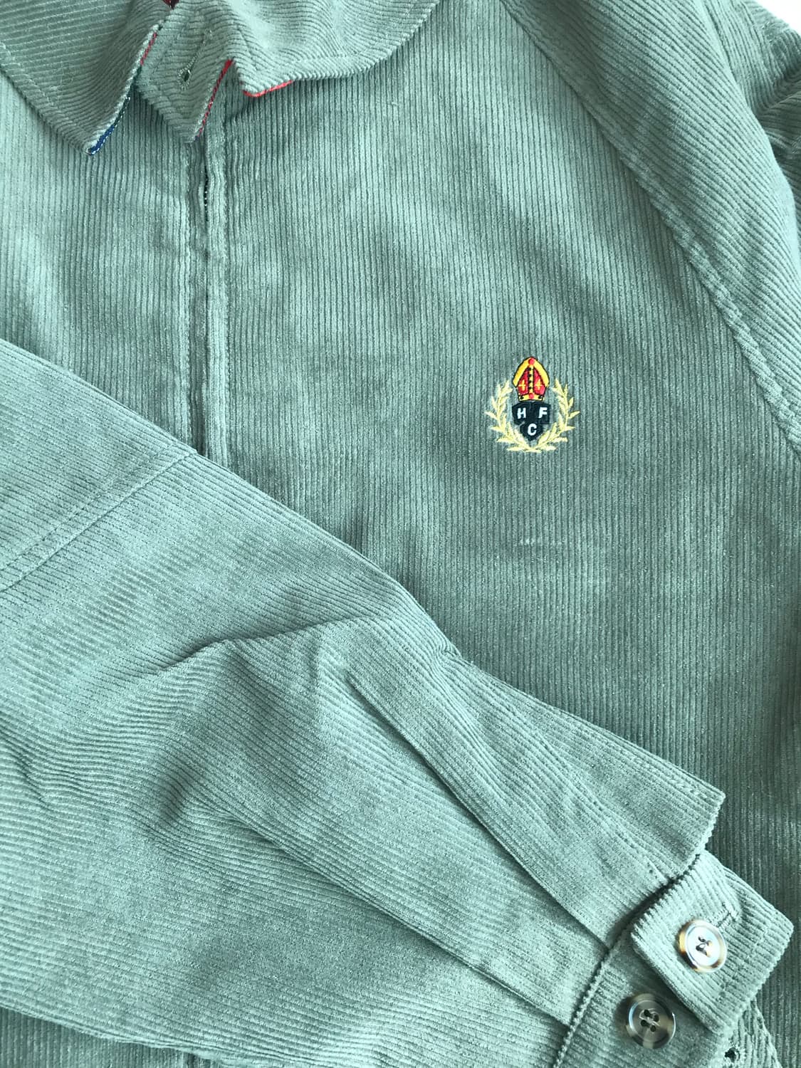 헤리티지플로스 코듀로이 블루종 S 카키 상품이미지3