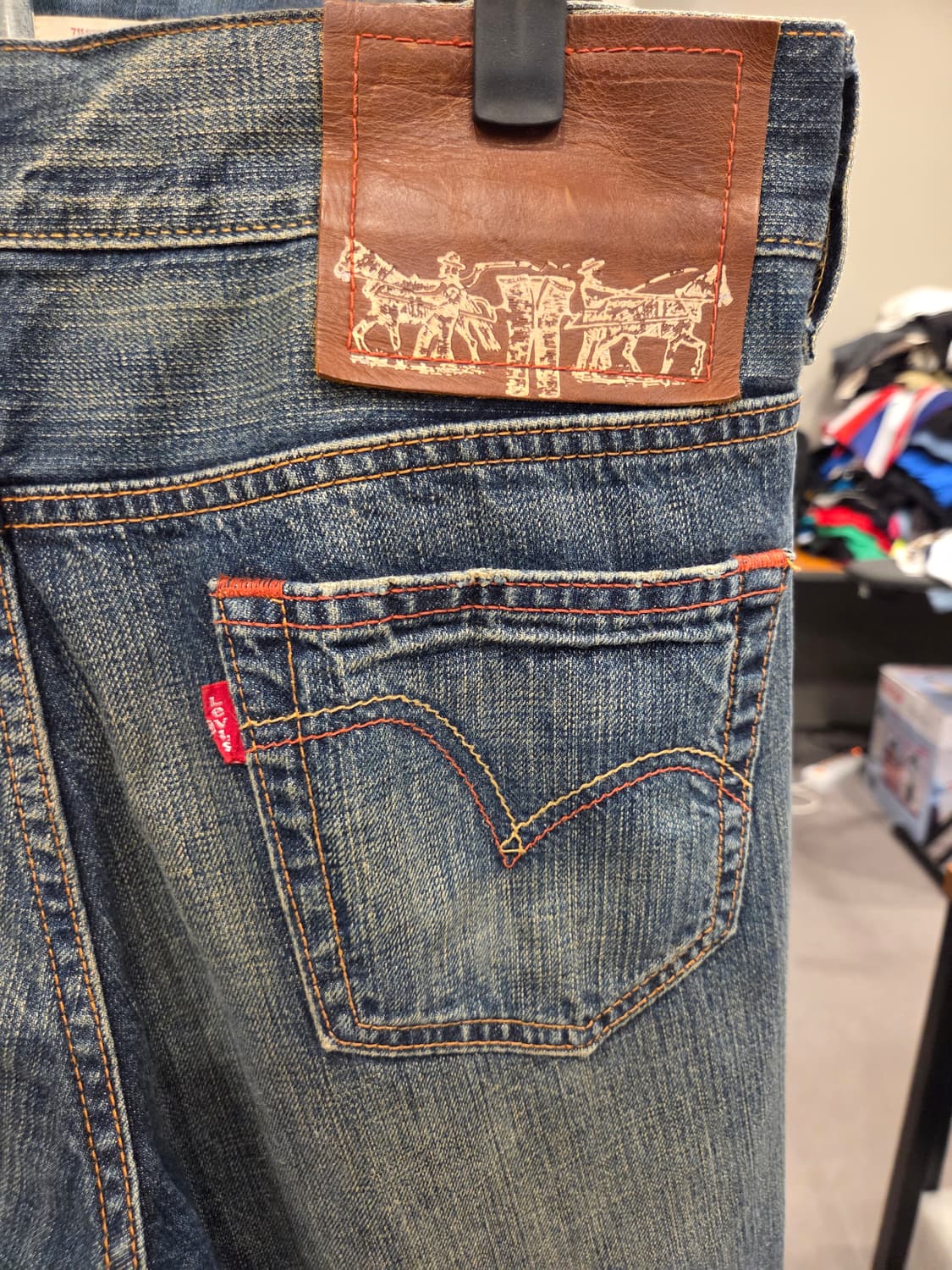 [Rare] 리바이스 프리미엄 타입1 빅패치 데님 남녀공용 (W30) 상품이미지3