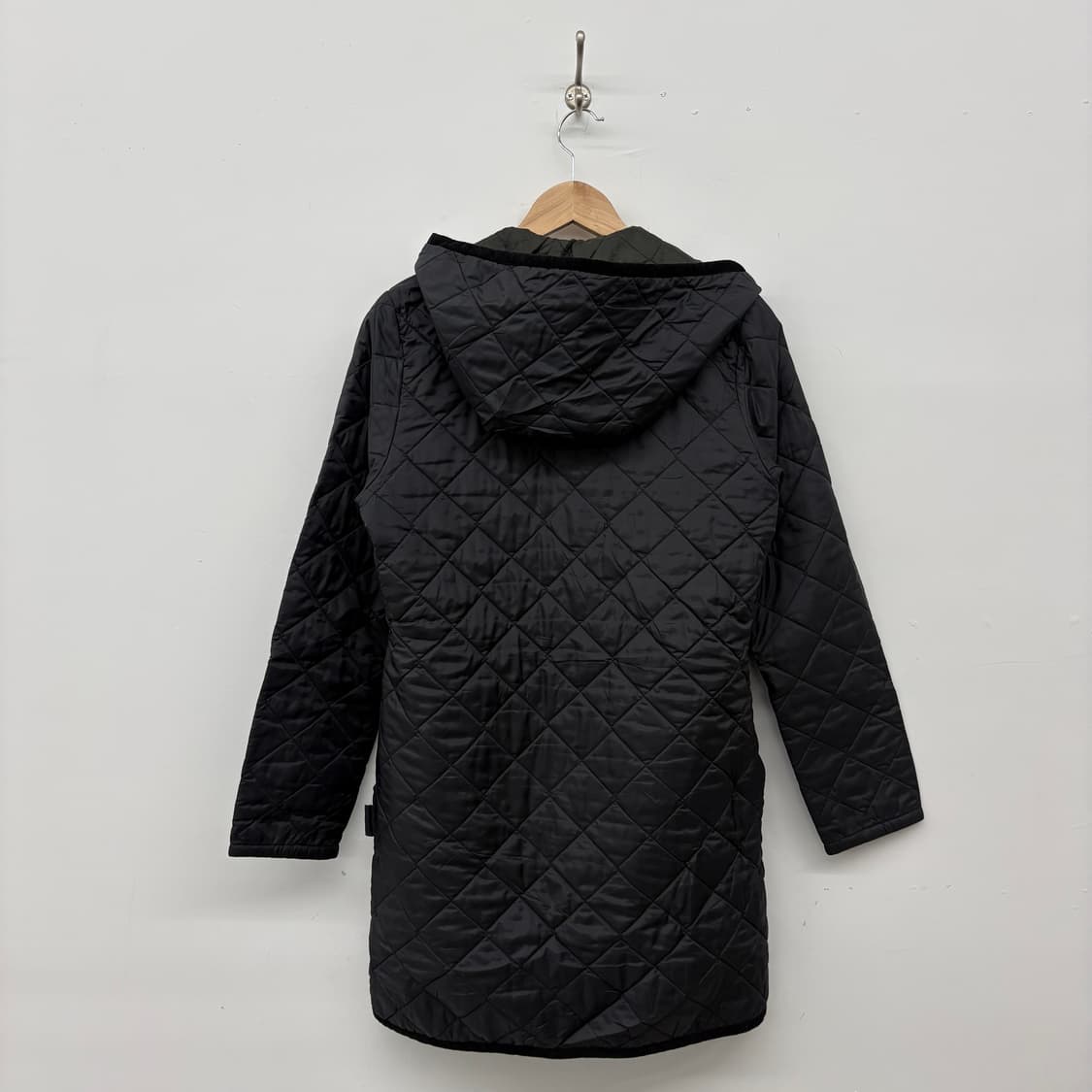 라벤햄 블랙 퀼팅 후드 코트 여/M 상품이미지6