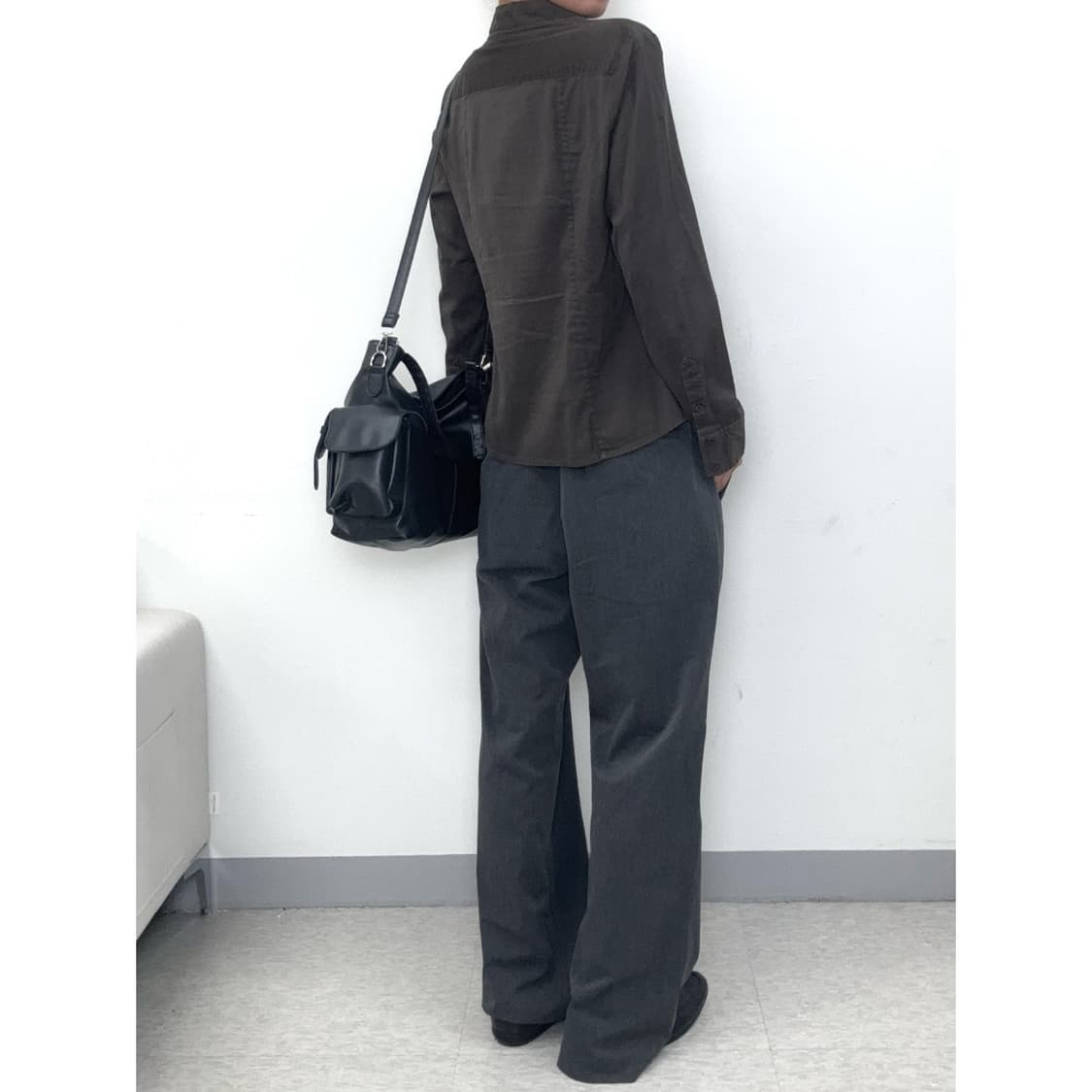 빈티지 브라운 셔츠 상품이미지3