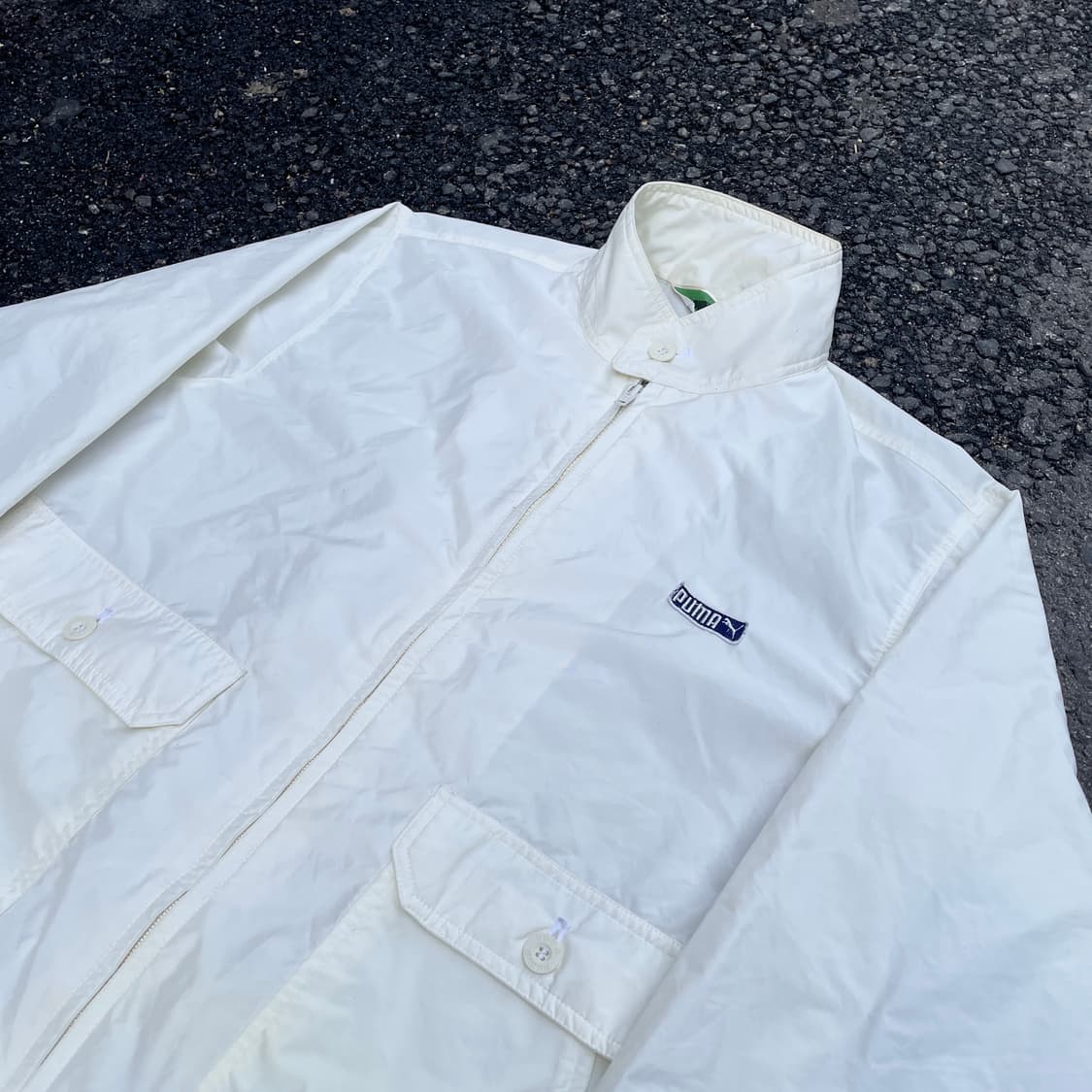 90s 푸마 하이넥 차이나카라 올드스쿨 나일론 트랙자켓 바람막이 L 상품이미지4