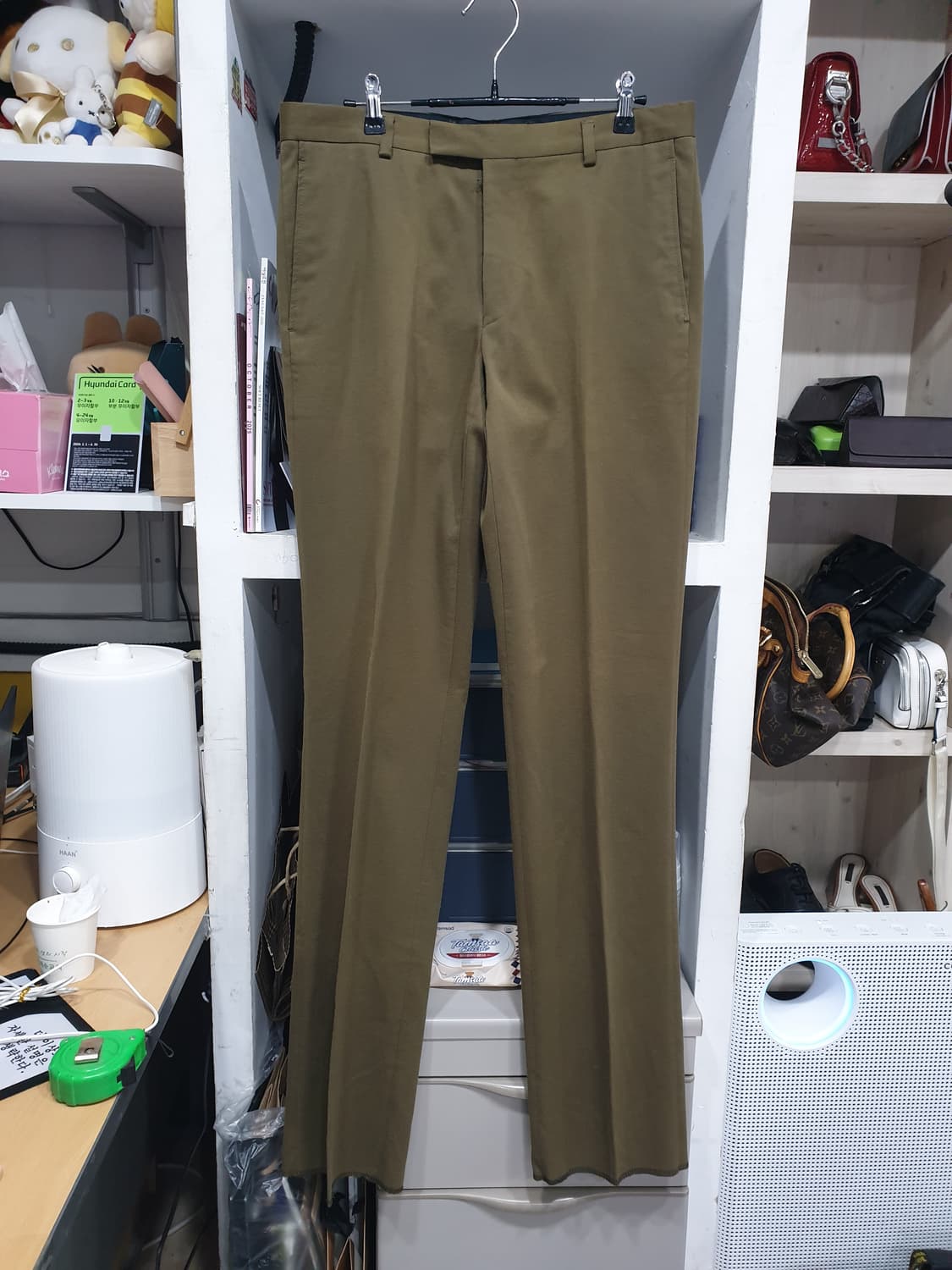 겐조 울/코튼 치노 팬츠 카키 32 상품이미지1