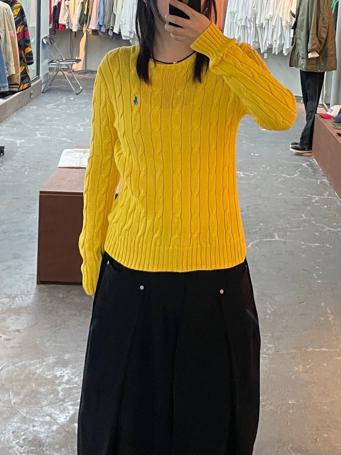 폴로랄프로렌 옐로우 케이블 니트 H1585 상품이미지1