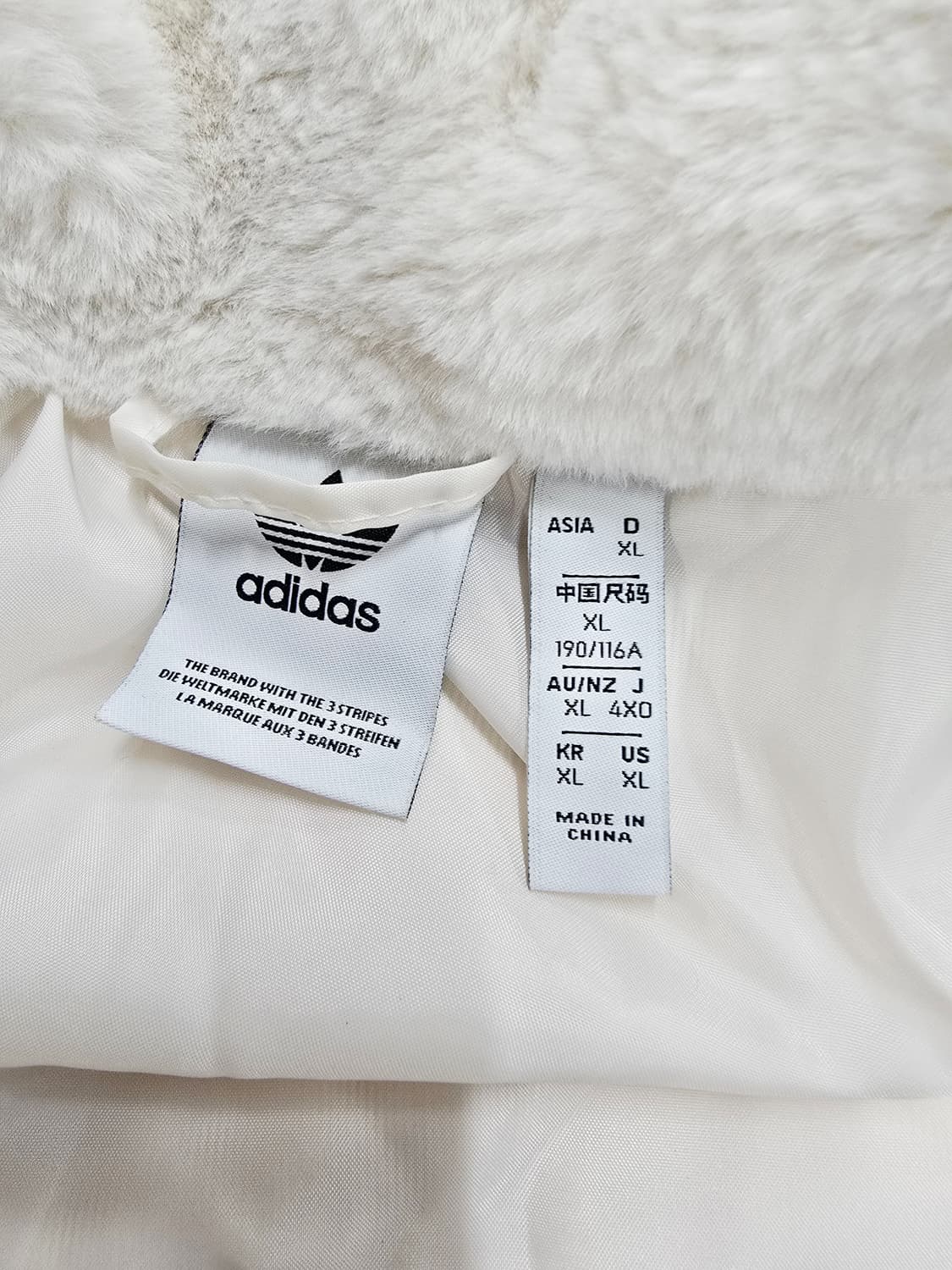 아디다스 트레포일 퍼 자켓 화이트 상품이미지7