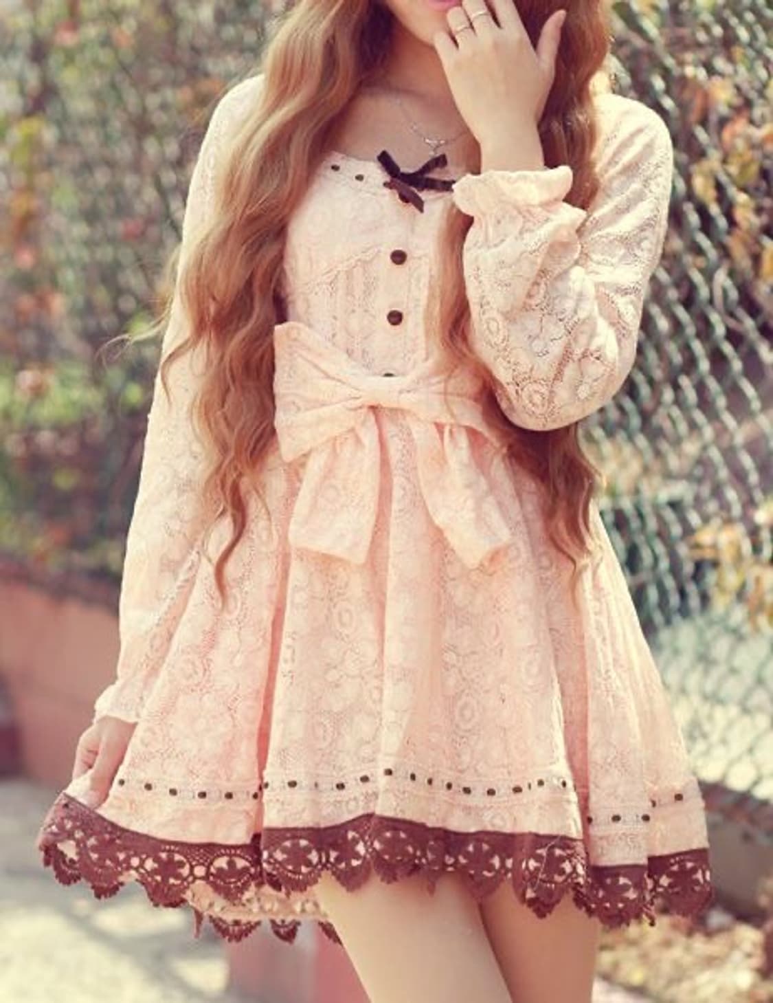 리즈리사 라떼갸루 빅리본 원피스 대장 히메카지 초코크림 빈티지 핀터깔 상품이미지2