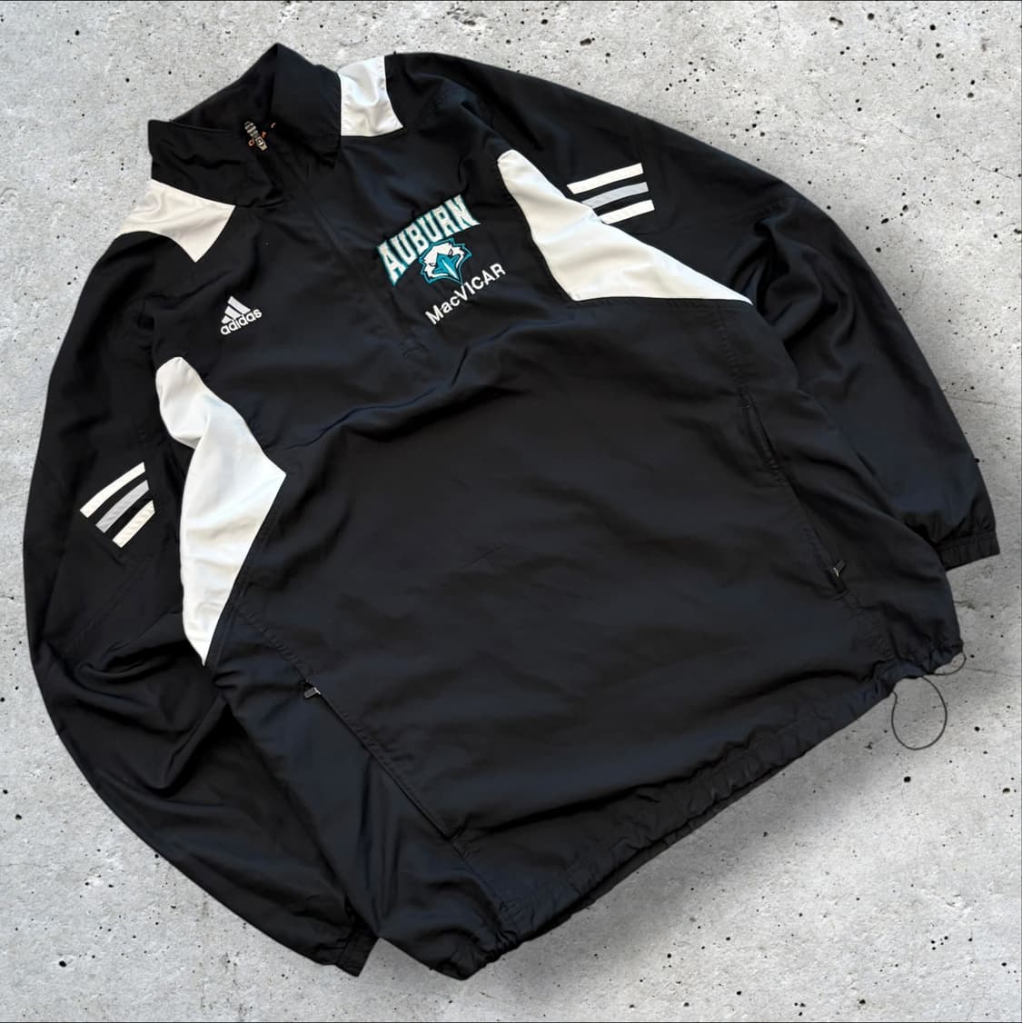 [M] 11s 아디다스 AUBURN 아노락 블랙 바람막이 자켓 D866 상품이미지1