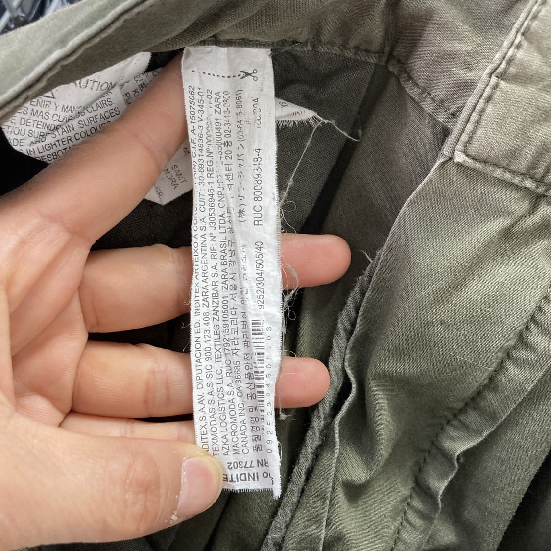 자라 남성캐쥬얼면바지 카키 31 영구제 중고장터  상품이미지5