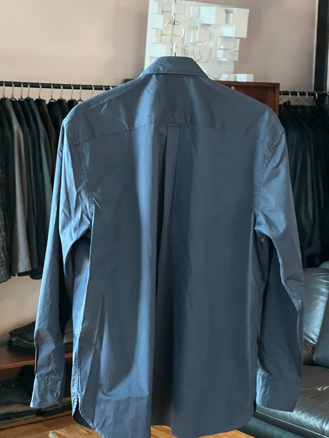 프로드 셔츠/s-980 usa 포플린 셔츠, 네이비, 50, 새상품 상품이미지4