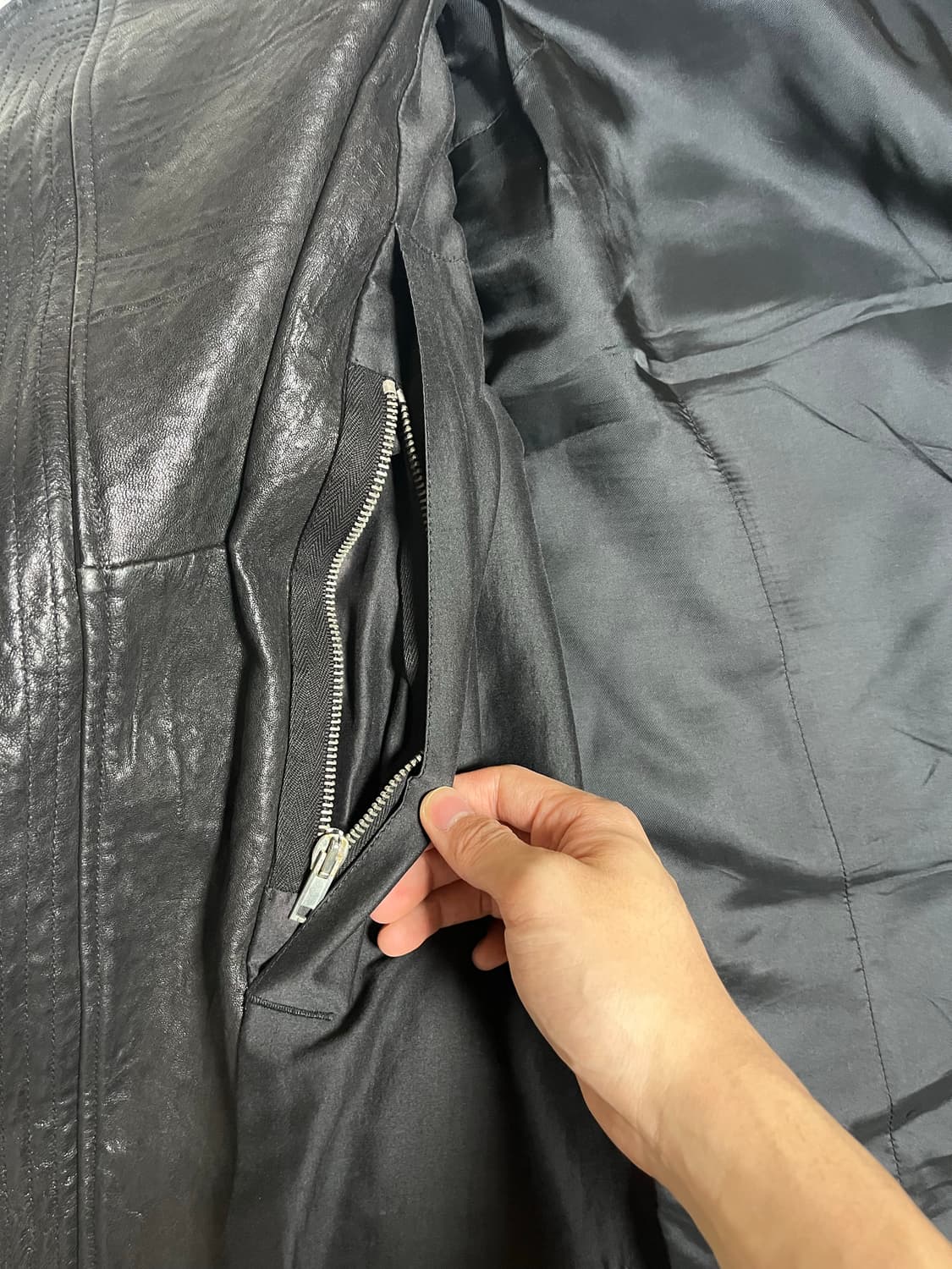 [S] 릭오웬스 09FW 크러스트 워시드 램 지오 자켓 상품이미지5