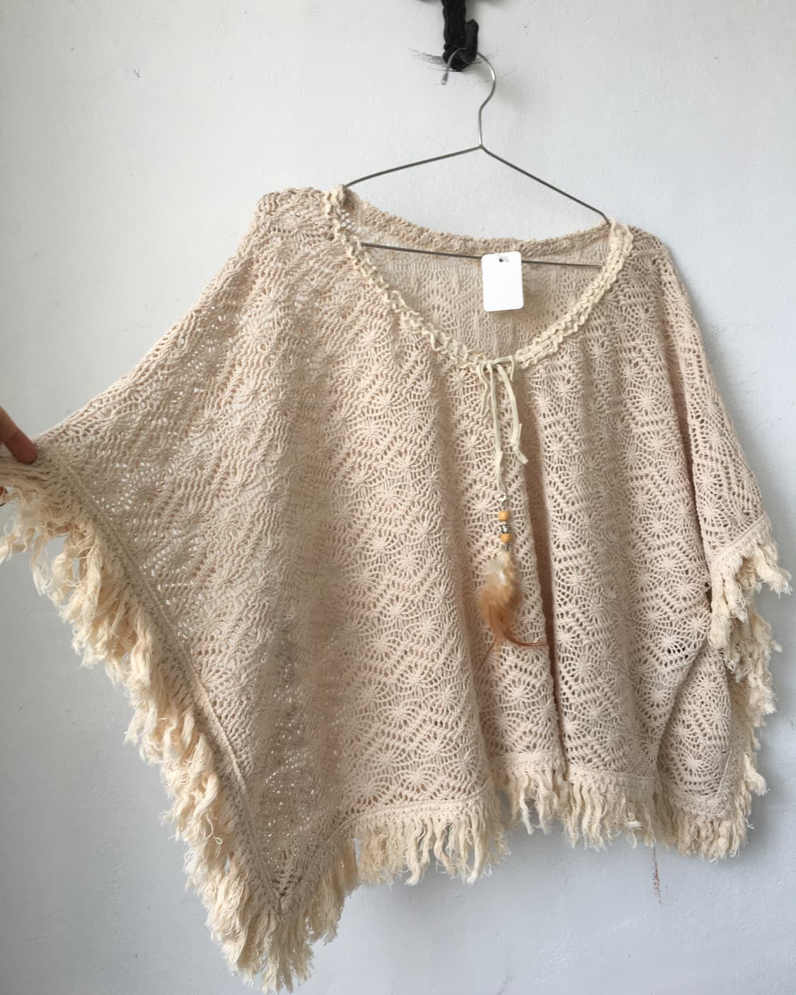 Feather point fringe crochet top 상품이미지5